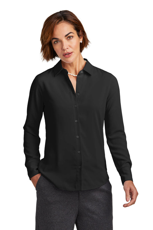 Brooks Brothers? Women's Full-Button Satin Blouse BB18007