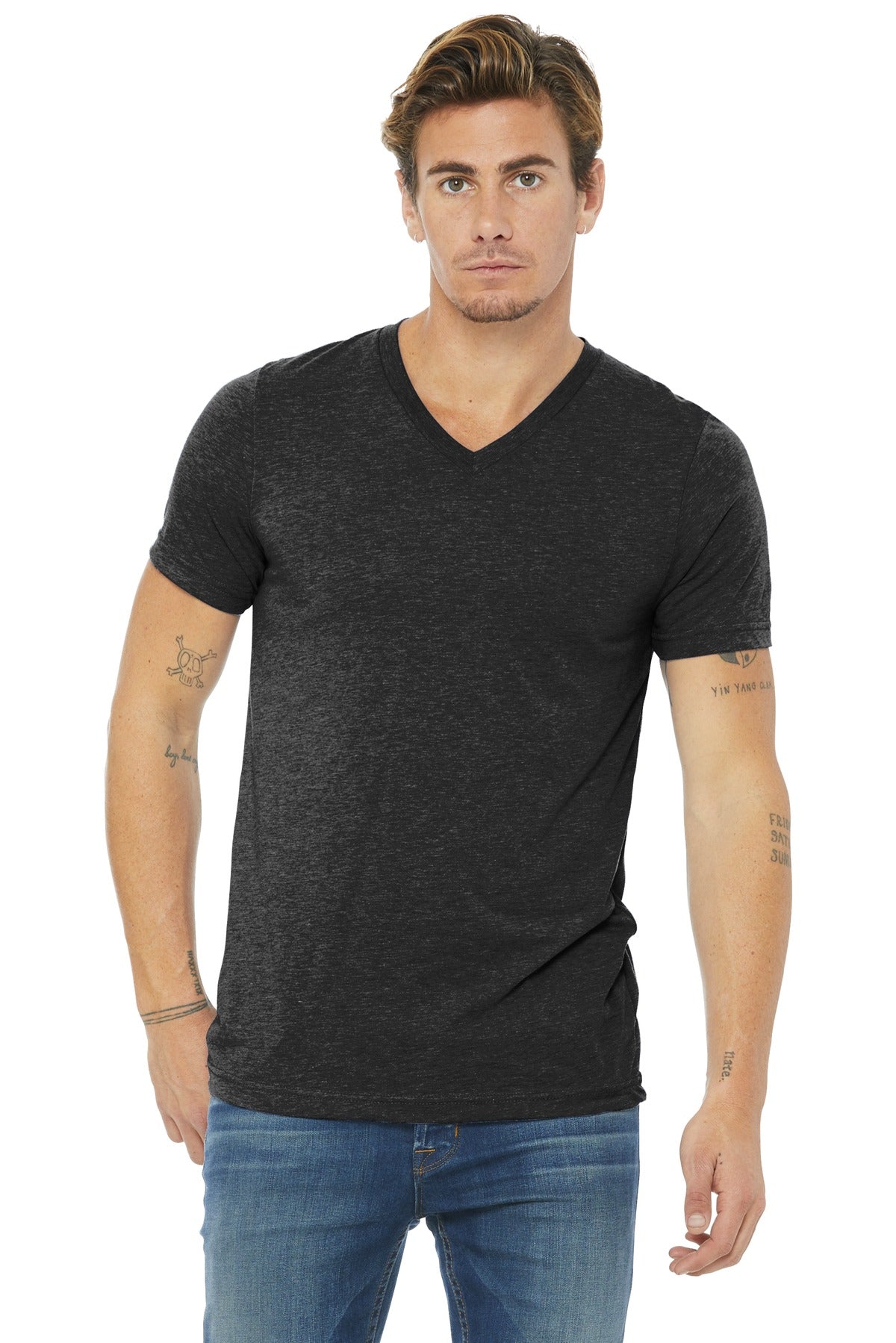 BELLA+CANVAS ? Unisex Triblend Short Sleeve V-Neck Te. BC3415