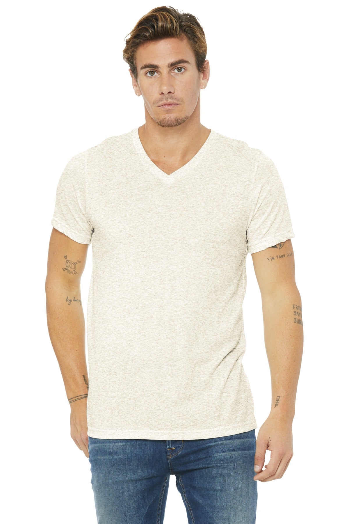 BELLA+CANVAS ? Unisex Triblend Short Sleeve V-Neck Te. BC3415