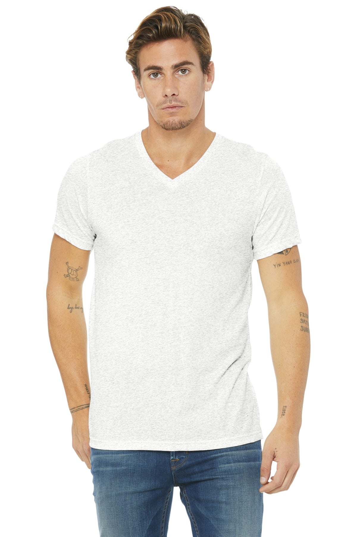 BELLA+CANVAS ? Unisex Triblend Short Sleeve V-Neck Te. BC3415