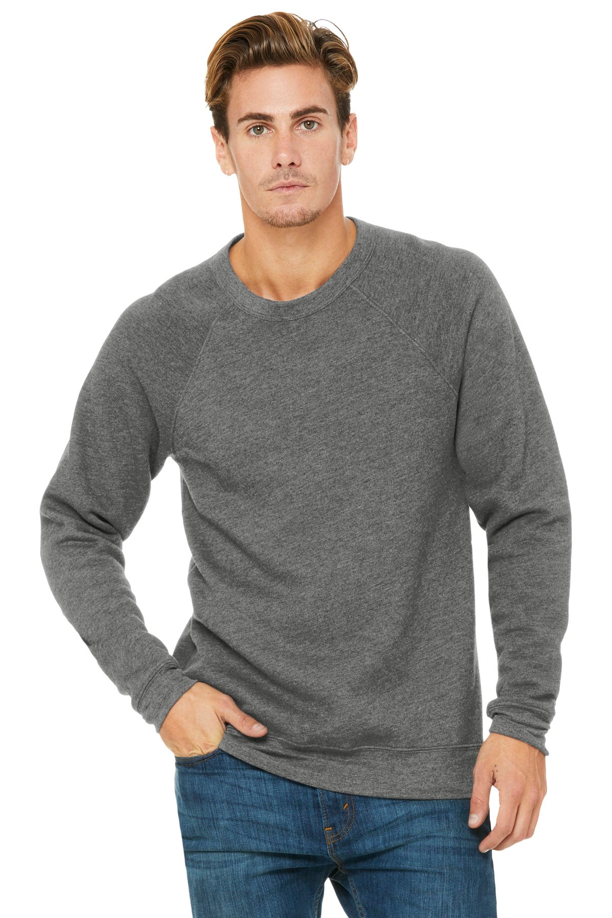 BELLA+CANVAS ? Unisex Sponge Fleece Raglan Sweatshirt. BC3901