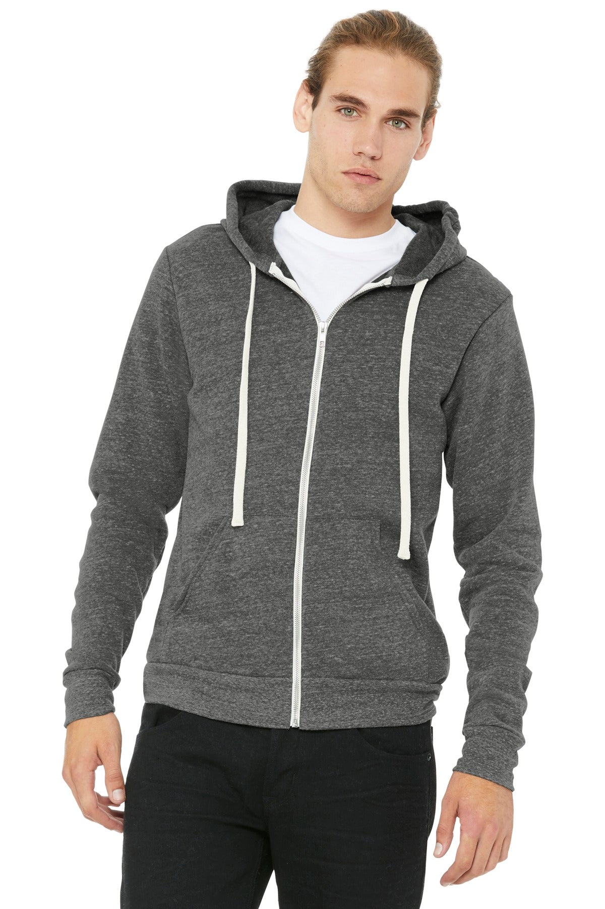 BELLA+CANVAS ? Unisex Triblend Sponge Fleece Full-Zip Hoodie. BC3909