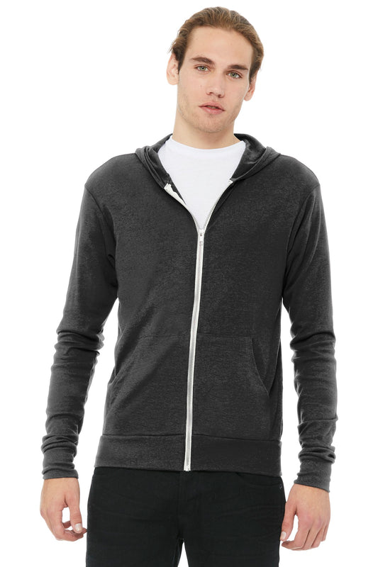 BELLA+CANVAS ? Unisex Triblend Full-Zip Lightweight Hoodie. BC3939