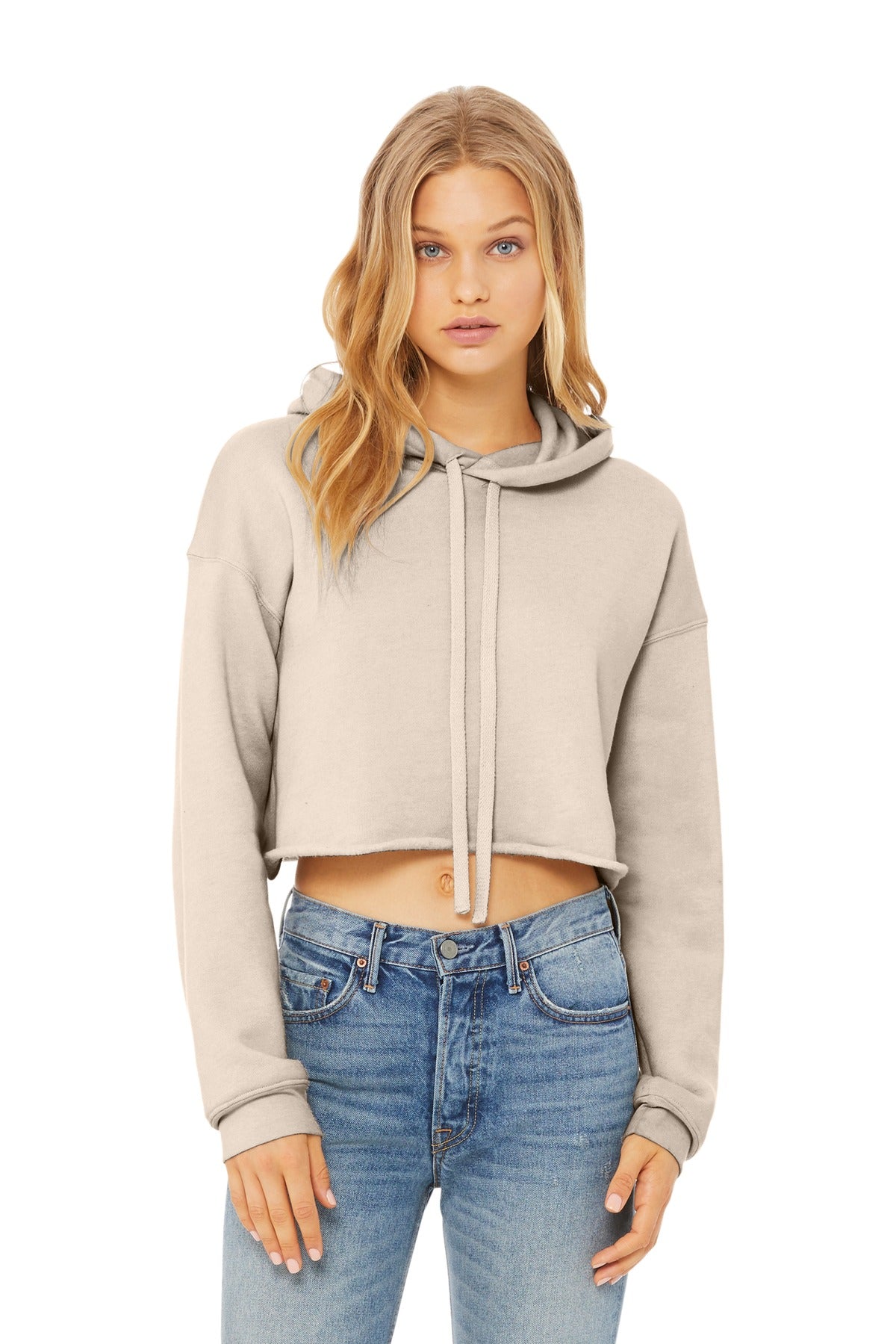 BELLA+CANVAS ? Women's Sponge Fleece Cropped Fleece Hoodie. BC7502