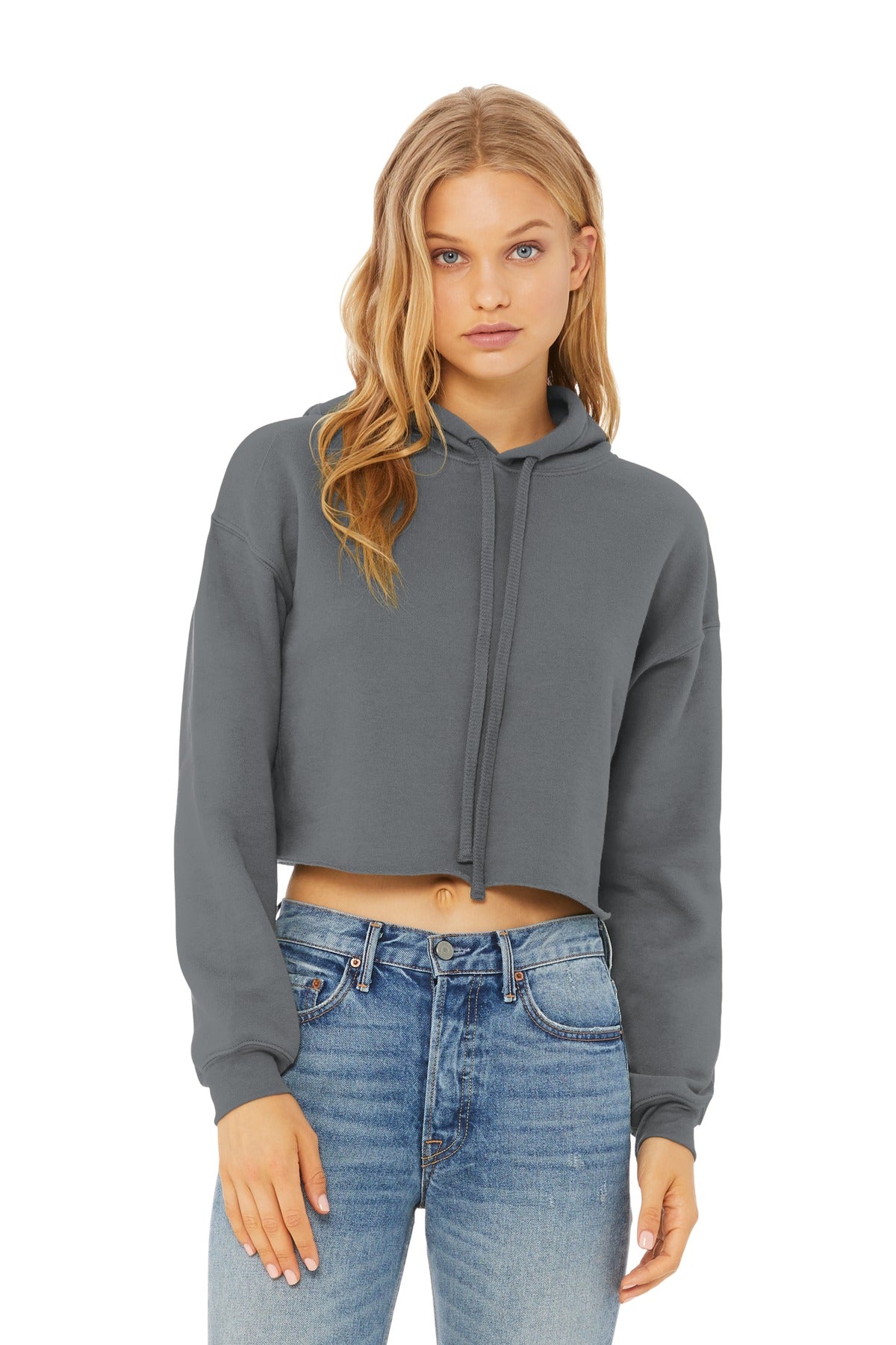 BELLA+CANVAS ? Women's Sponge Fleece Cropped Fleece Hoodie. BC7502