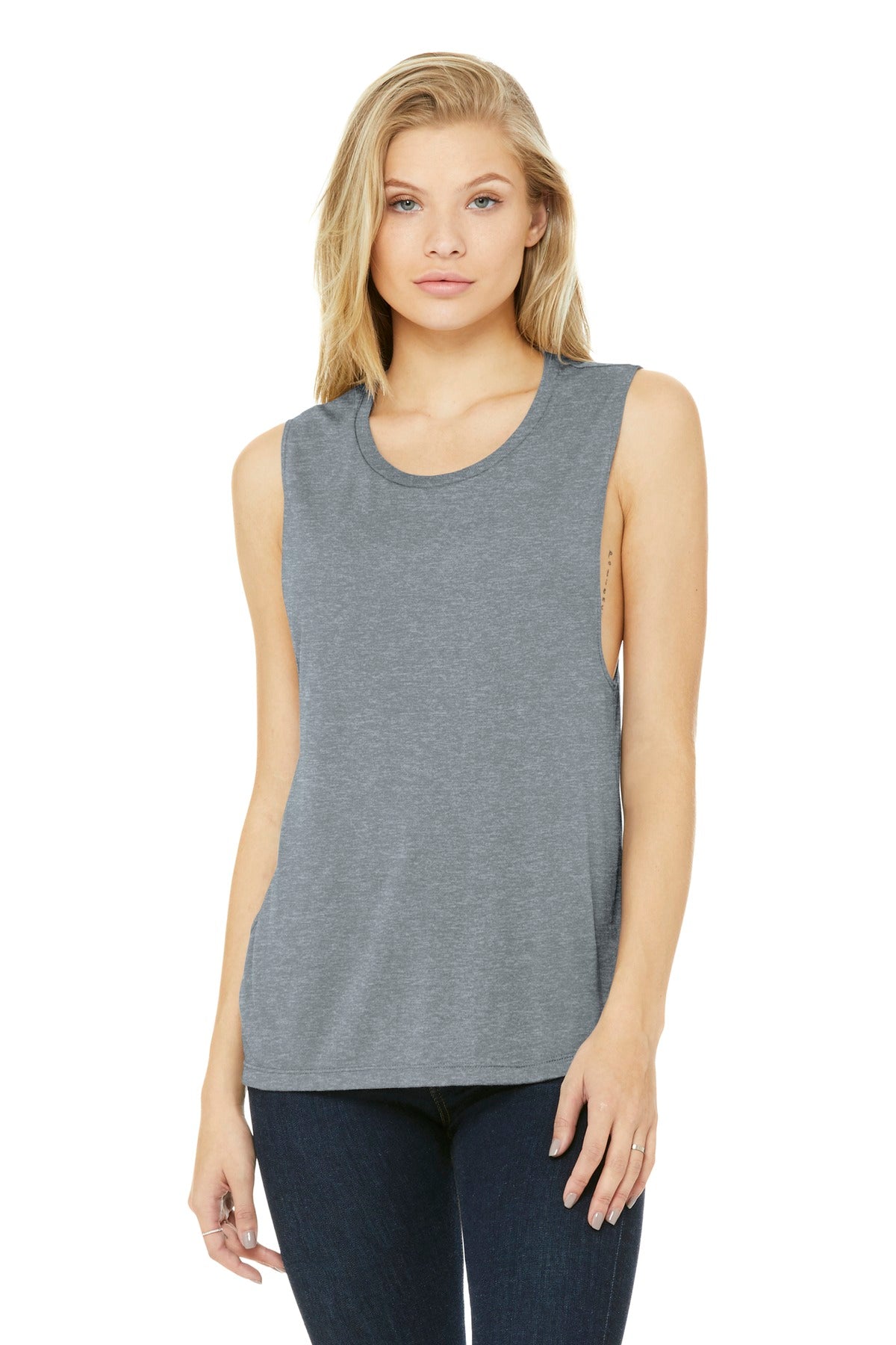 BELLA+CANVAS ? Women's Flowy Scoop Muscle Tank. BC8803