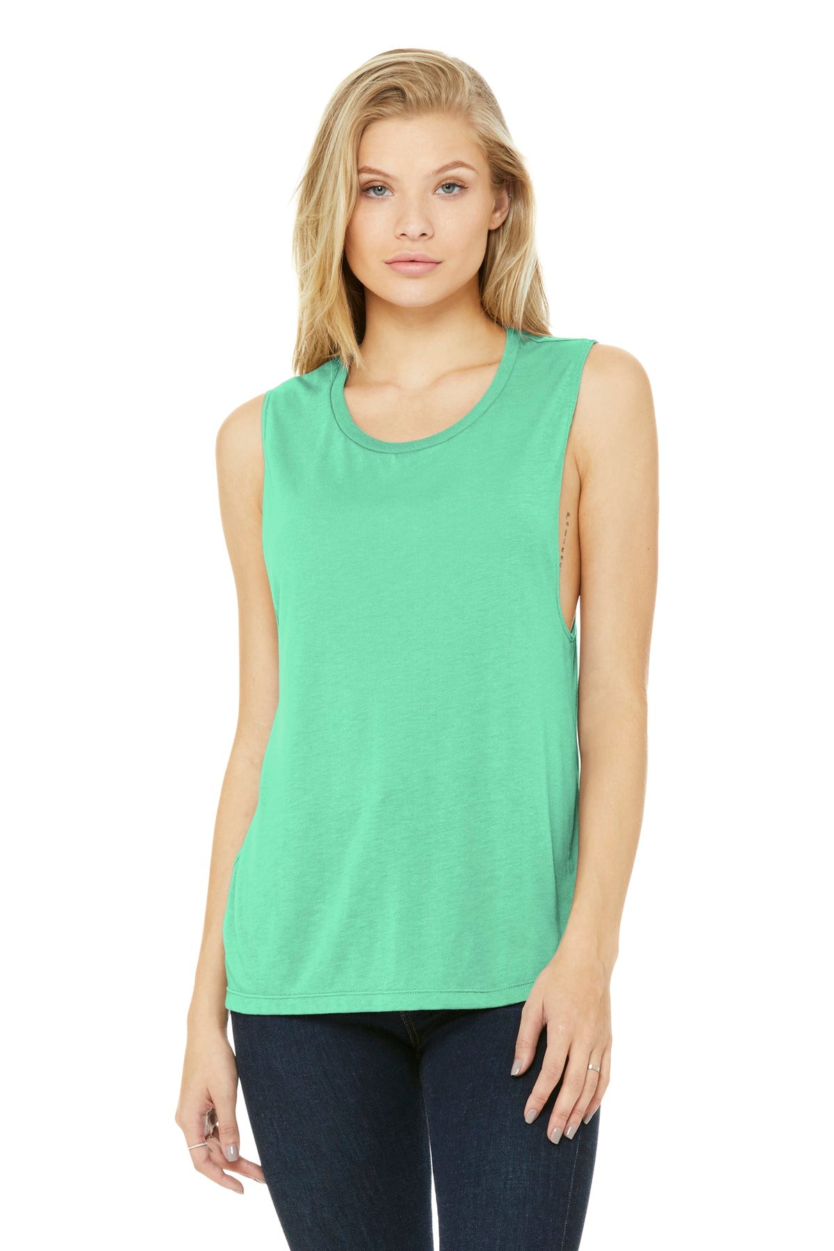 BELLA+CANVAS ? Women's Flowy Scoop Muscle Tank. BC8803