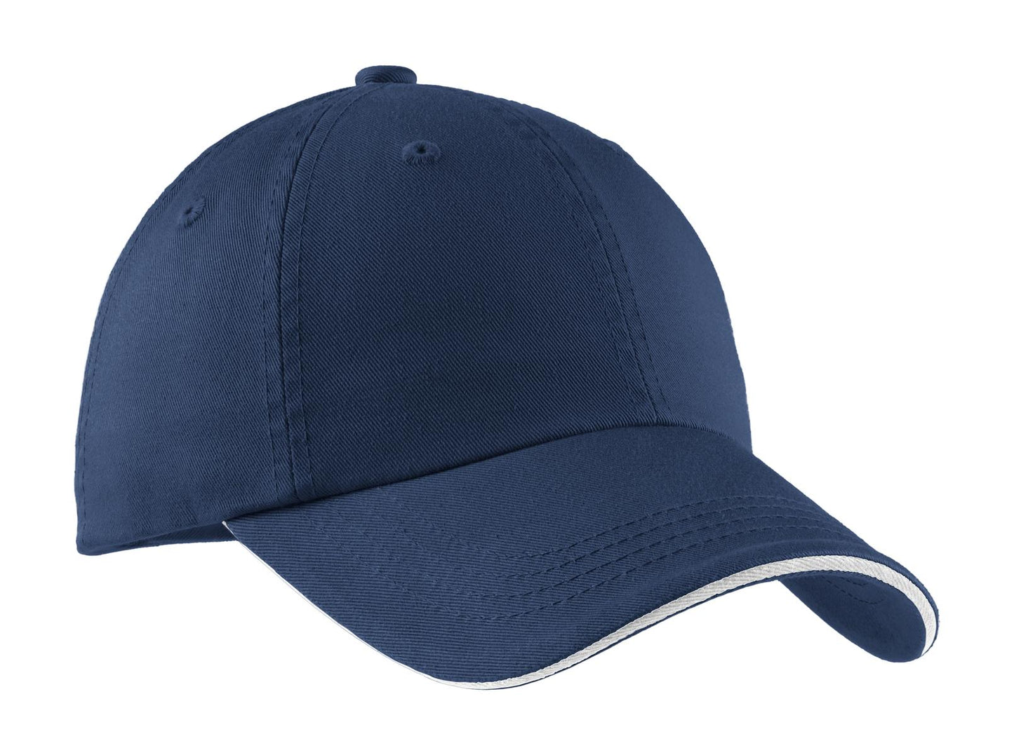 Port Authority? Sandwich Bill Cap with Striped Closure.  C830