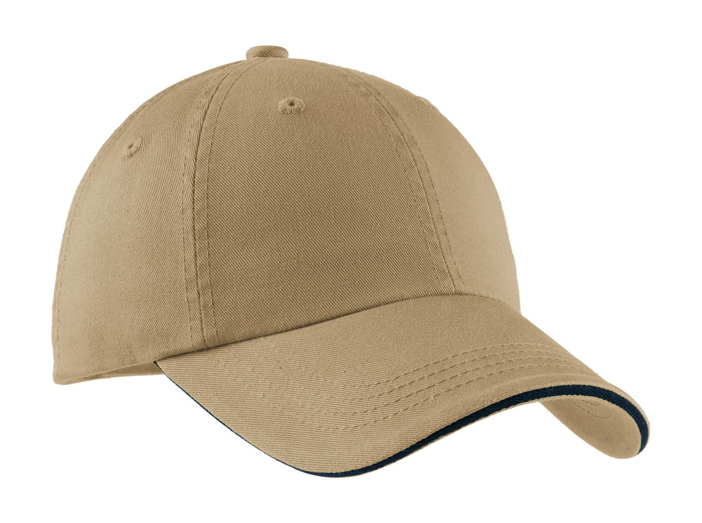 Port Authority? Sandwich Bill Cap with Striped Closure.  C830