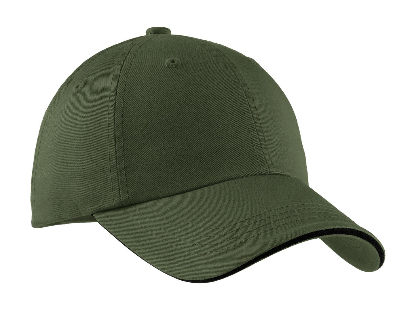 Port Authority? Sandwich Bill Cap with Striped Closure.  C830