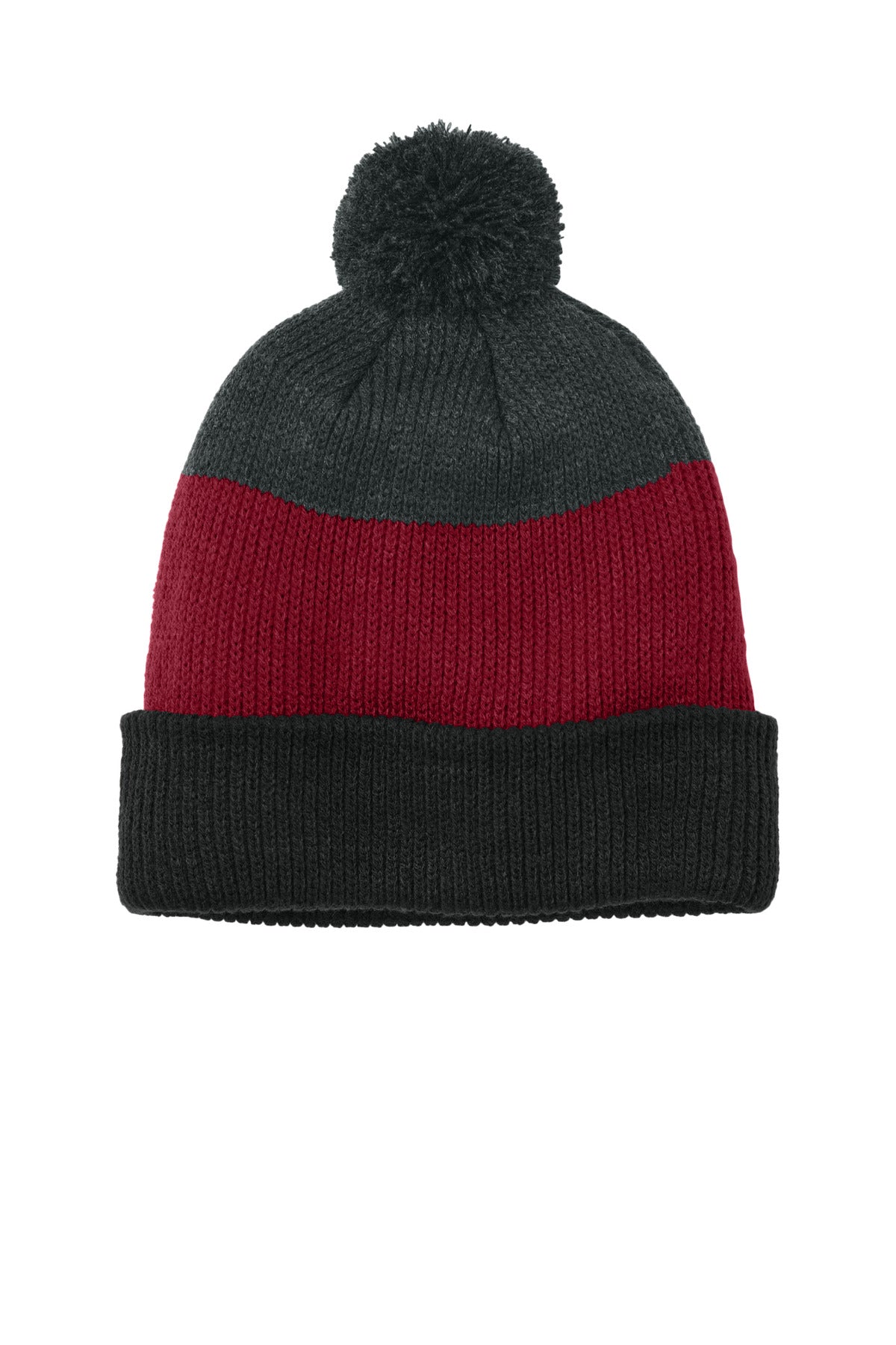 Port Authority? Cozy Striped Pom Beanie C979