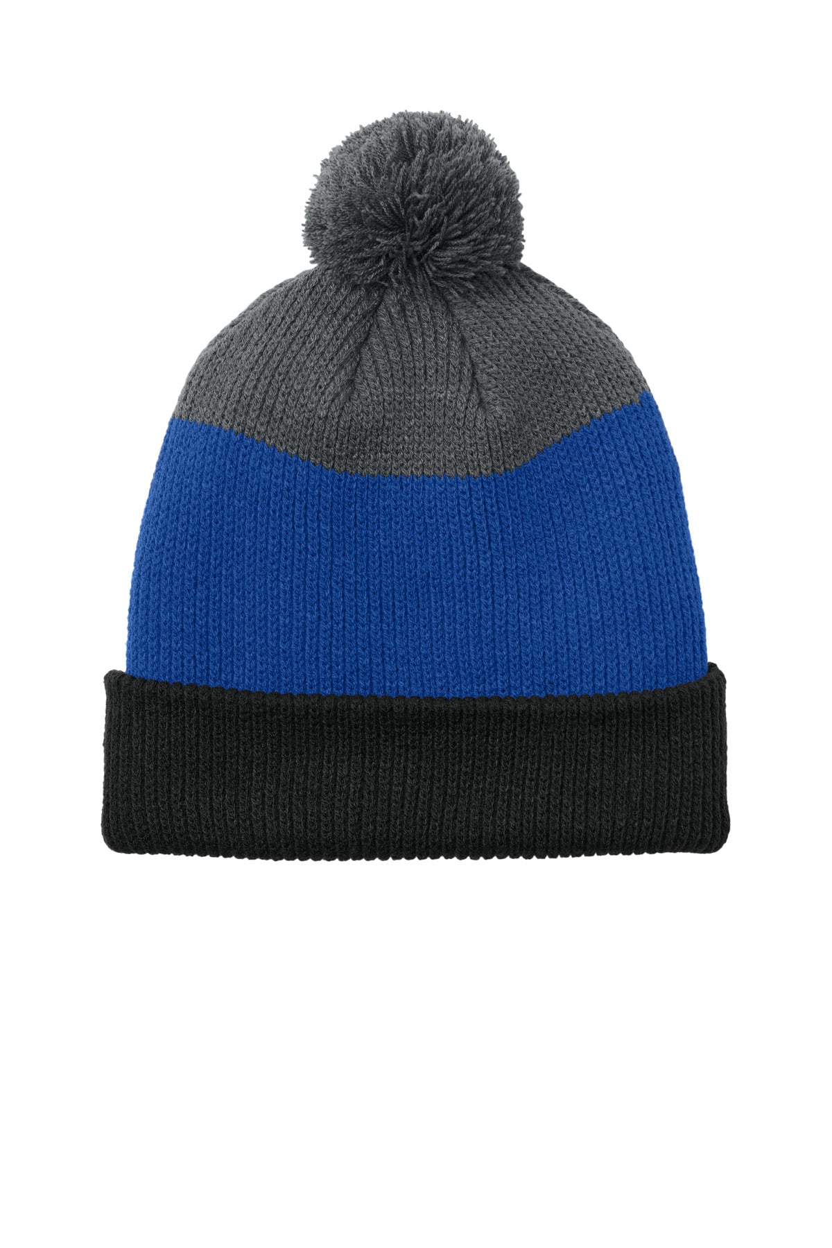 Port Authority? Cozy Striped Pom Beanie C979