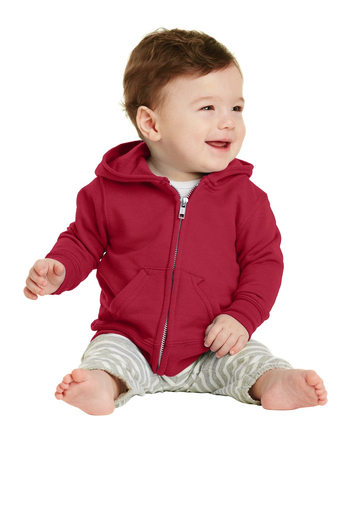 Port & Company? Infant Core Fleece Full-Zip Hooded Sweatshirt. CAR78IZH