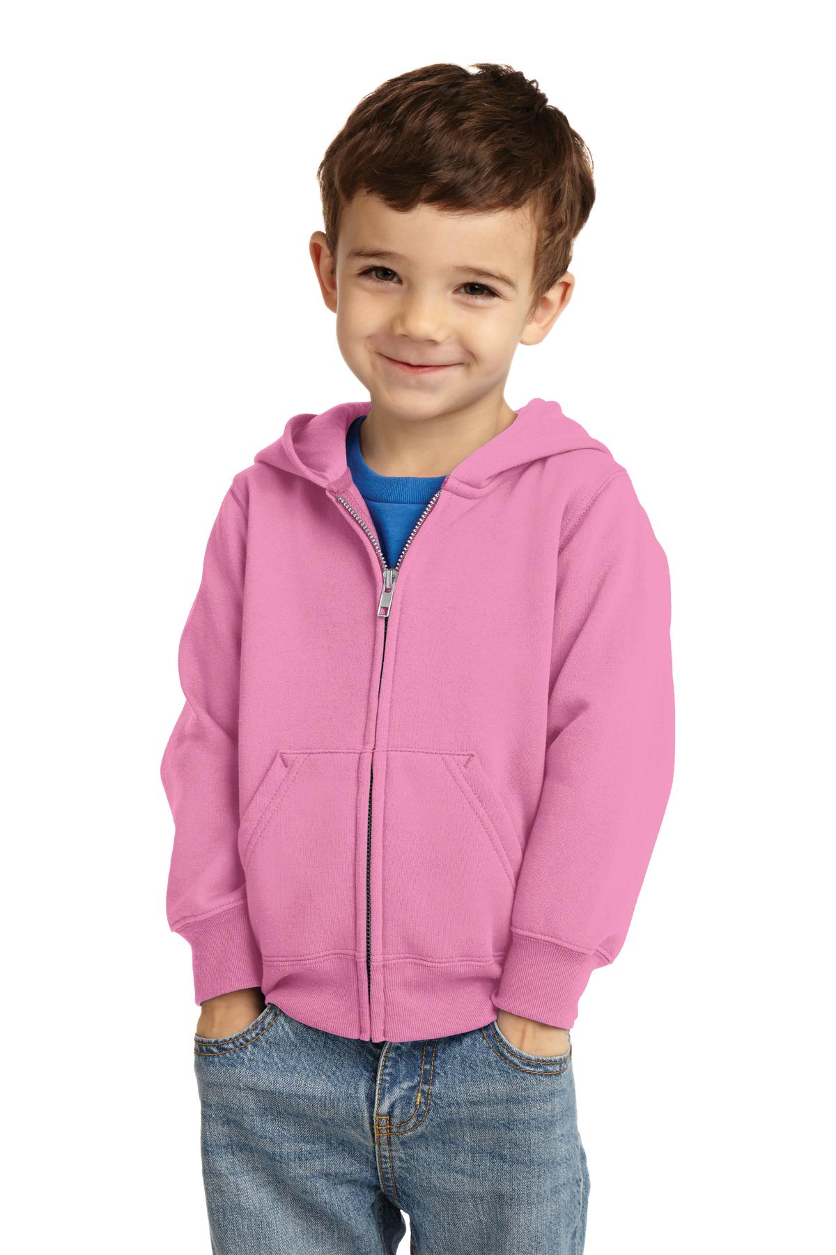 Port & Company? Toddler Core Fleece Full-Zip Hooded Sweatshirt. CAR78TZH