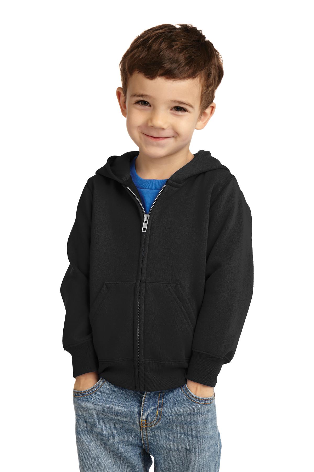 Port & Company? Toddler Core Fleece Full-Zip Hooded Sweatshirt. CAR78TZH