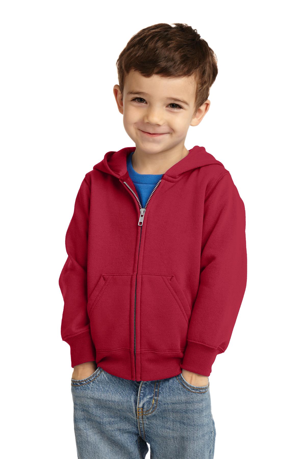 Port & Company? Toddler Core Fleece Full-Zip Hooded Sweatshirt. CAR78TZH