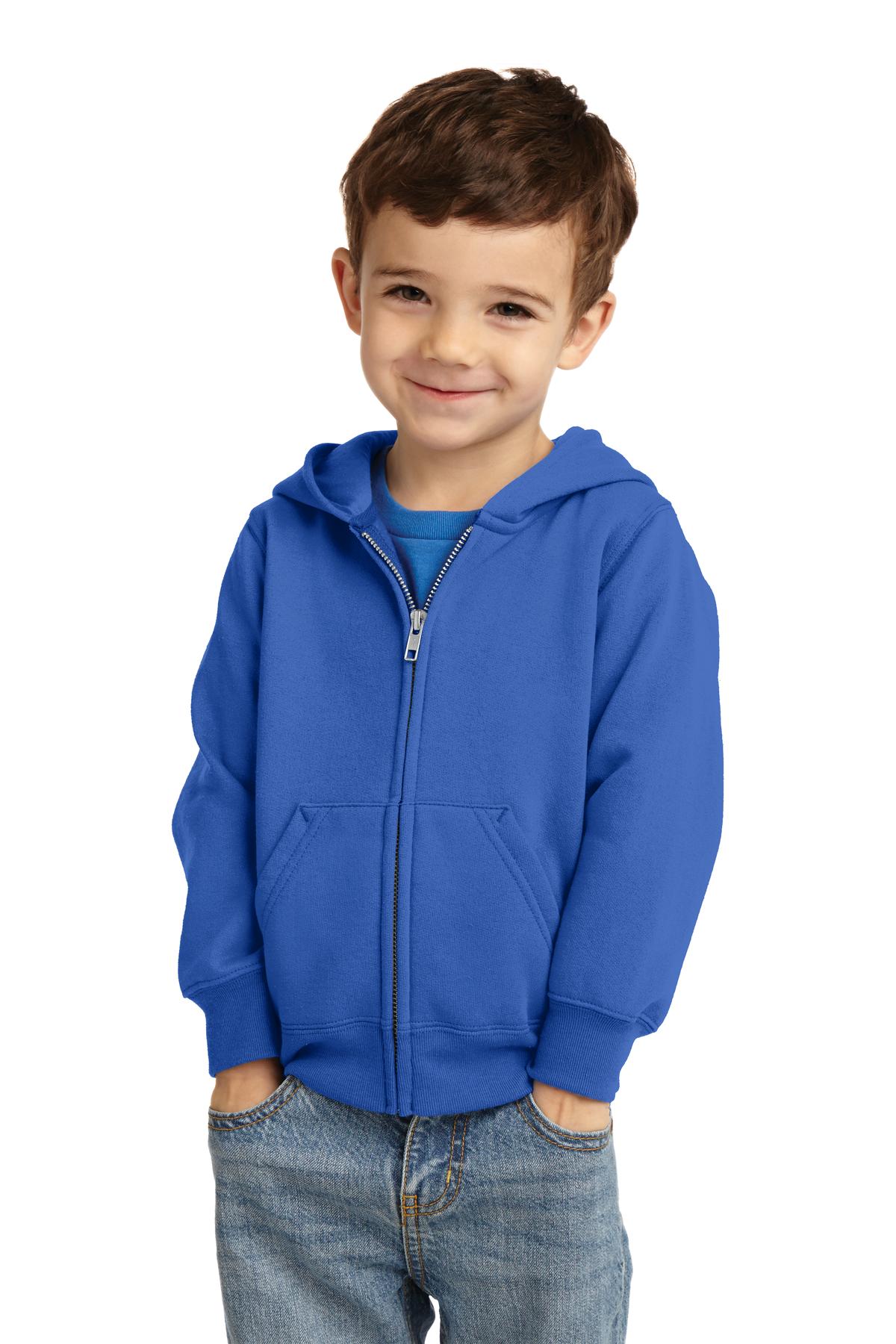 Port & Company? Toddler Core Fleece Full-Zip Hooded Sweatshirt. CAR78TZH