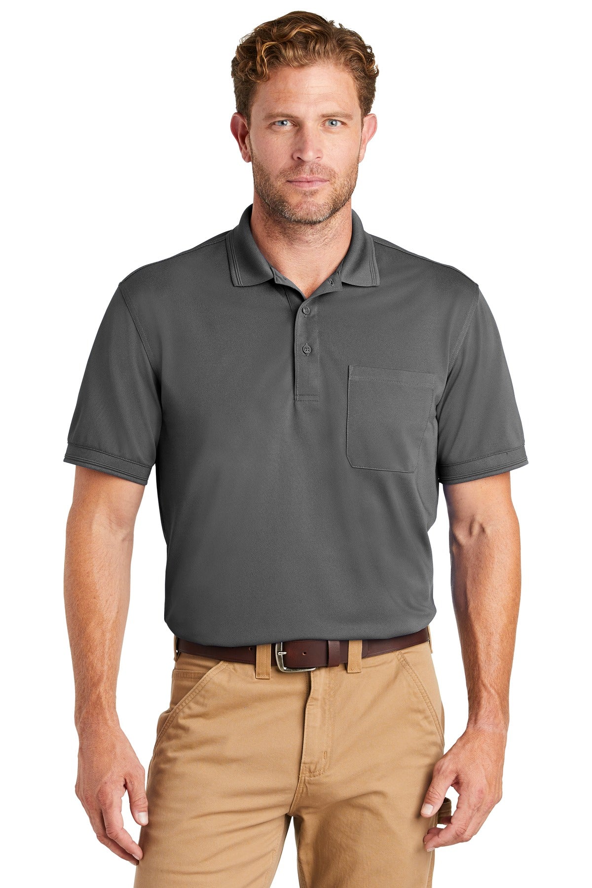 CornerStone ? Industrial Snag-Proof Pique Pocket Polo. CS4020P