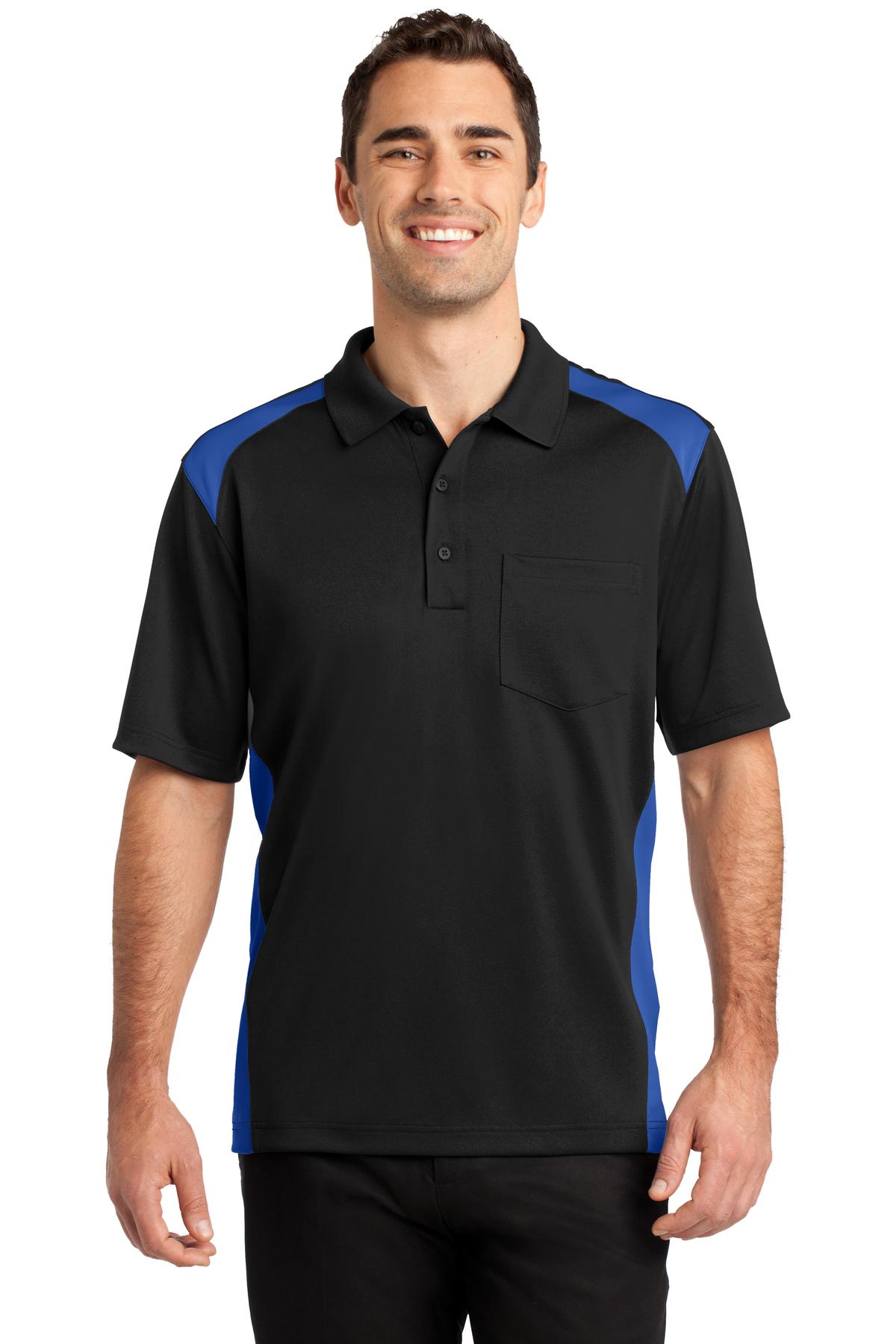 CornerStone? Select Snag-Proof Two Way Colorblock Pocket Polo. CS416