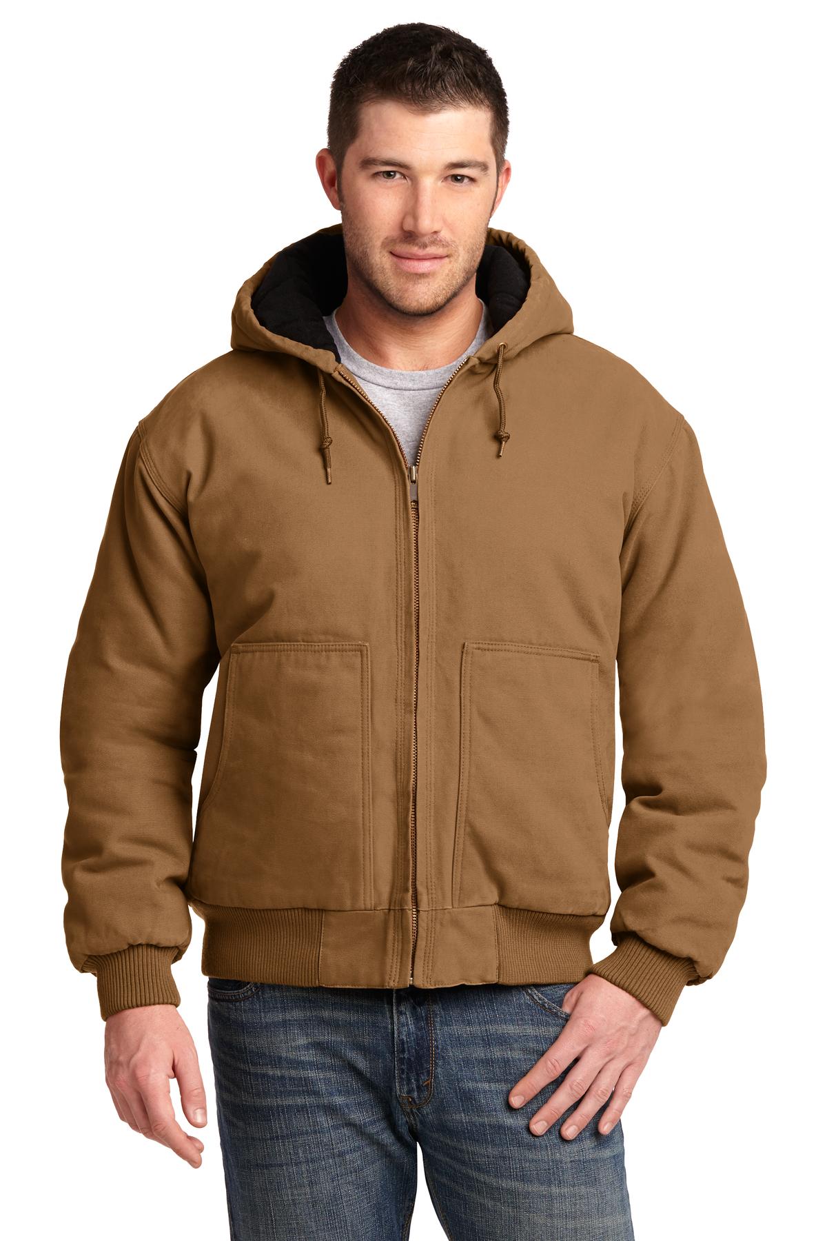 CornerStone? Washed Duck Cloth Insulated Hooded Work Jacket. CSJ41