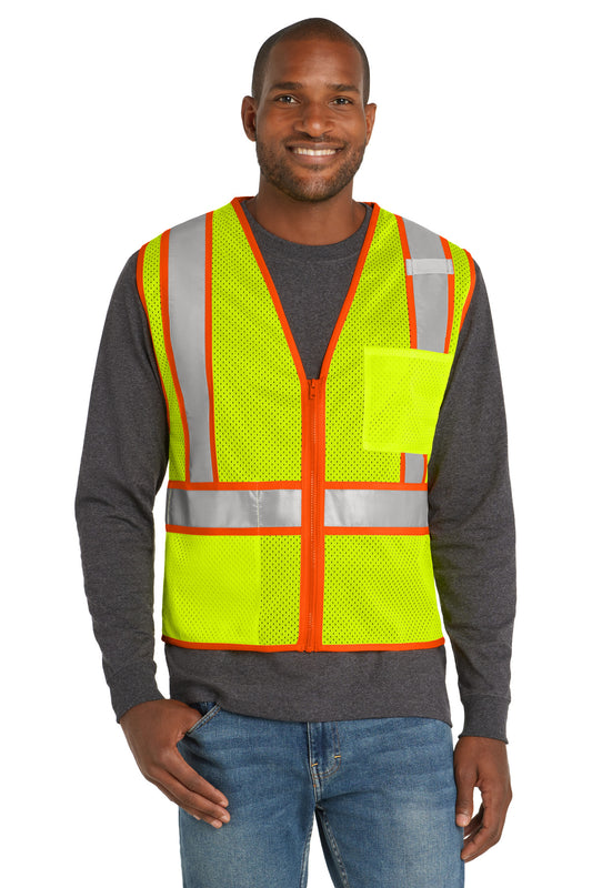 CornerStone ? ANSI 107 Class 2 Mesh Zippered Two-Tone Vest. CSV103