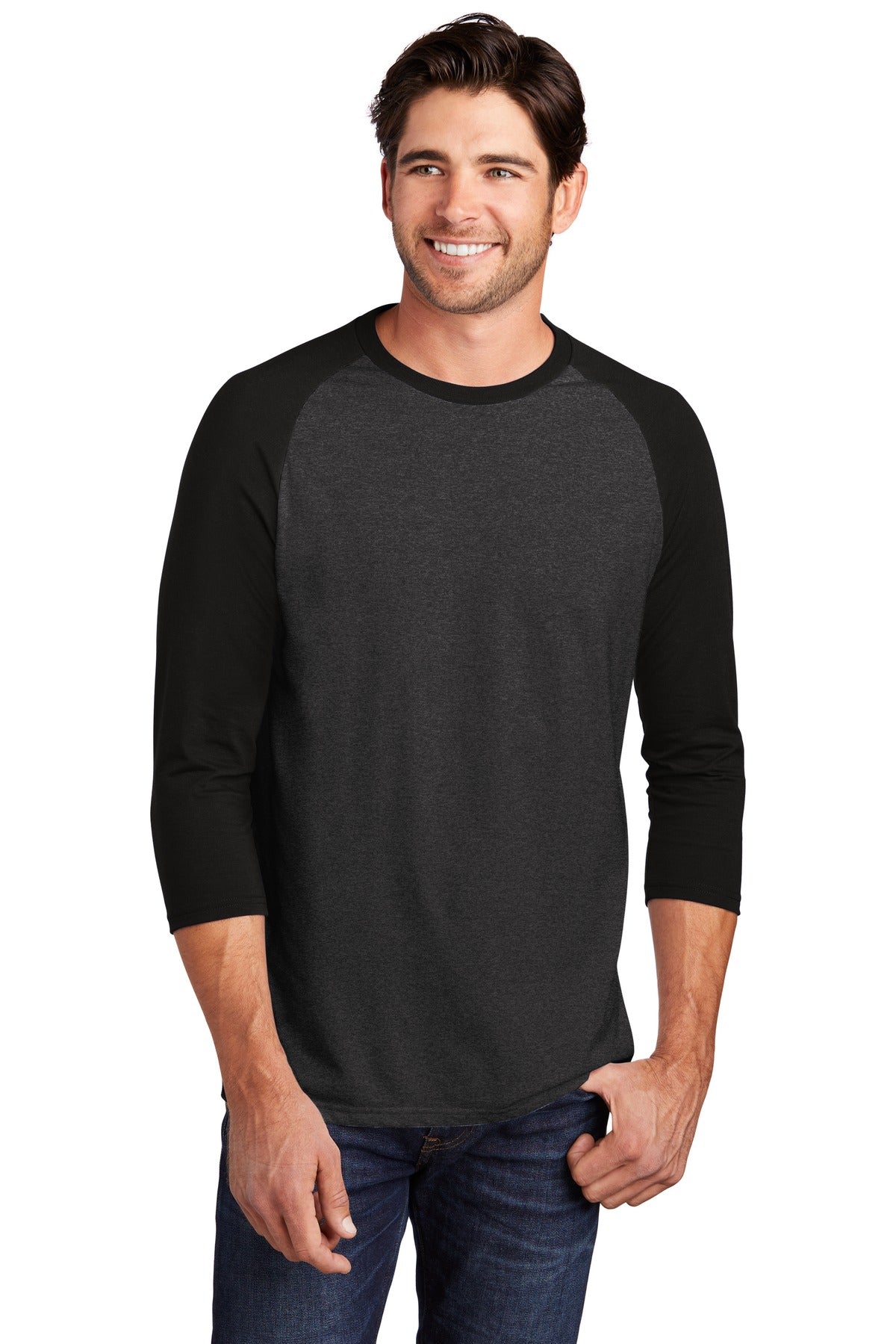 District ? Perfect Tri? 3/4-Sleeve Raglan. DM136