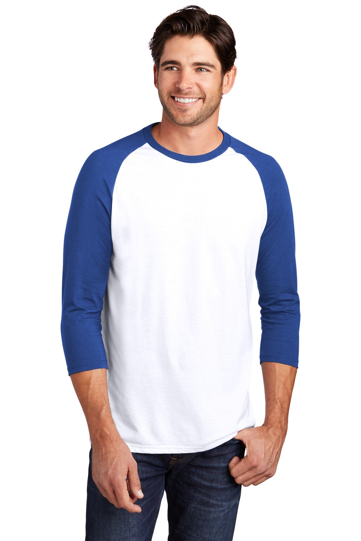 District ? Perfect Tri? 3/4-Sleeve Raglan. DM136