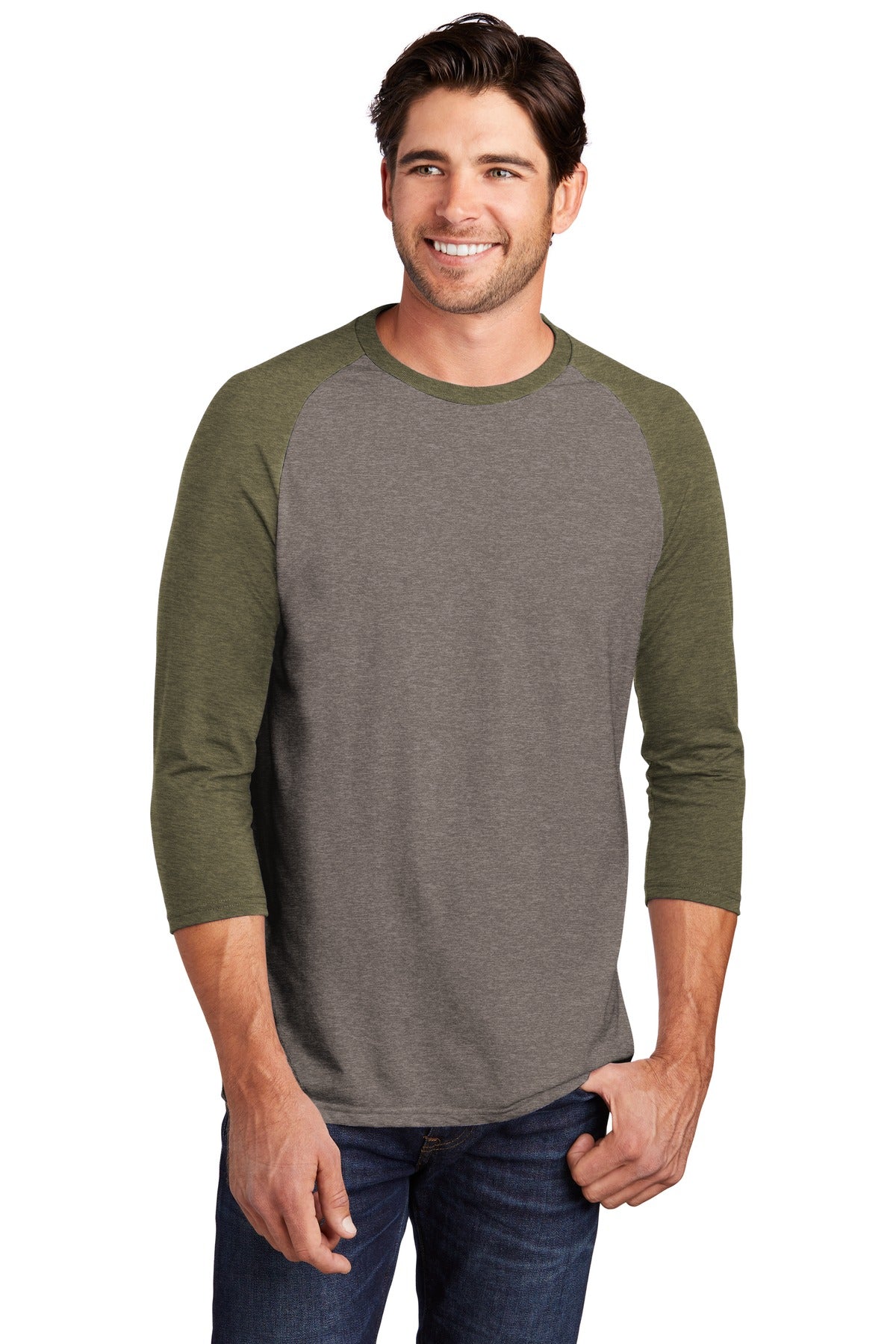 District ? Perfect Tri? 3/4-Sleeve Raglan. DM136