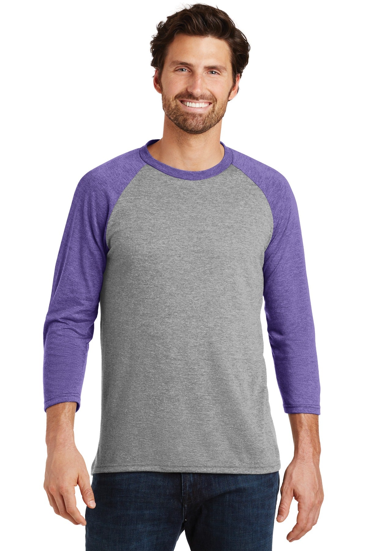 District ? Perfect Tri? 3/4-Sleeve Raglan. DM136