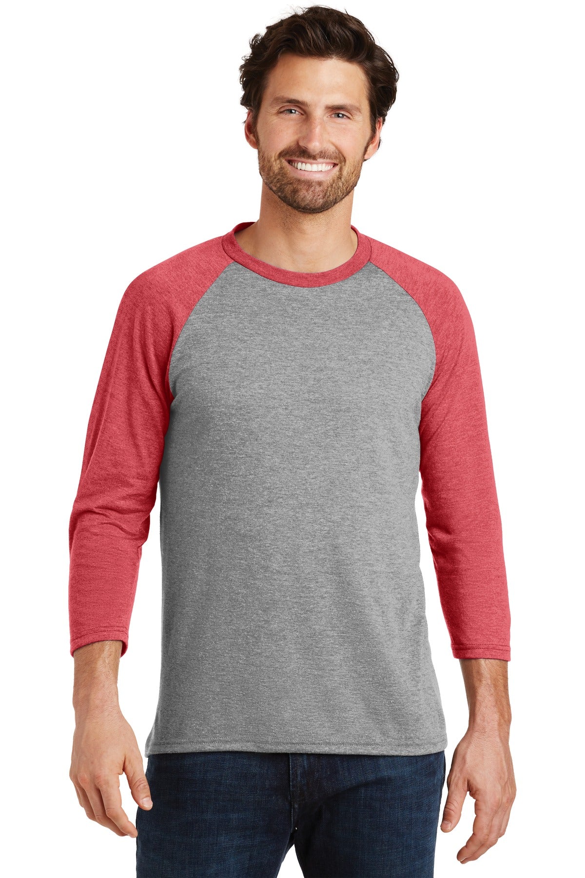 District ? Perfect Tri? 3/4-Sleeve Raglan. DM136