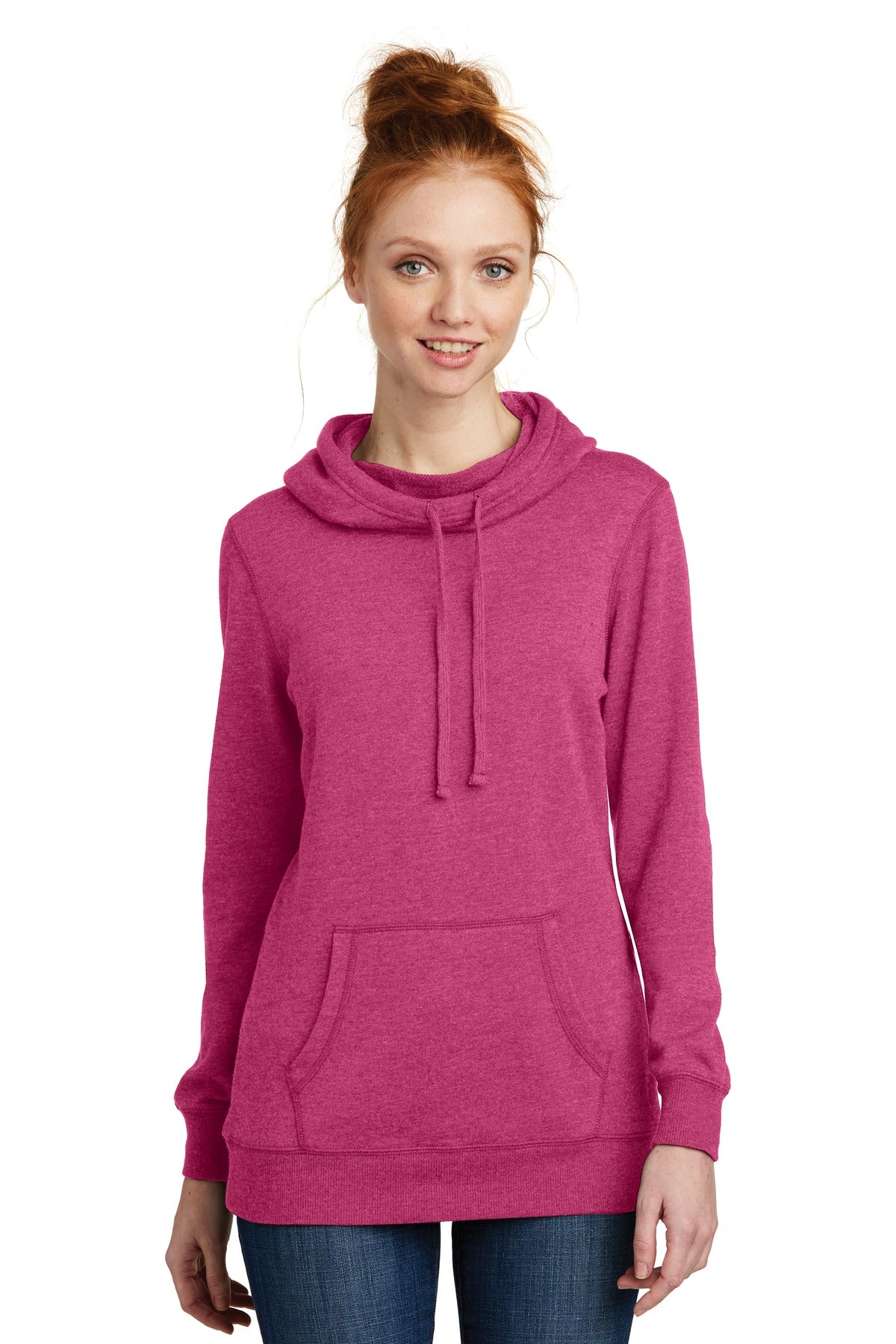 District ? Women's Lightweight Fleece Hoodie. DM493