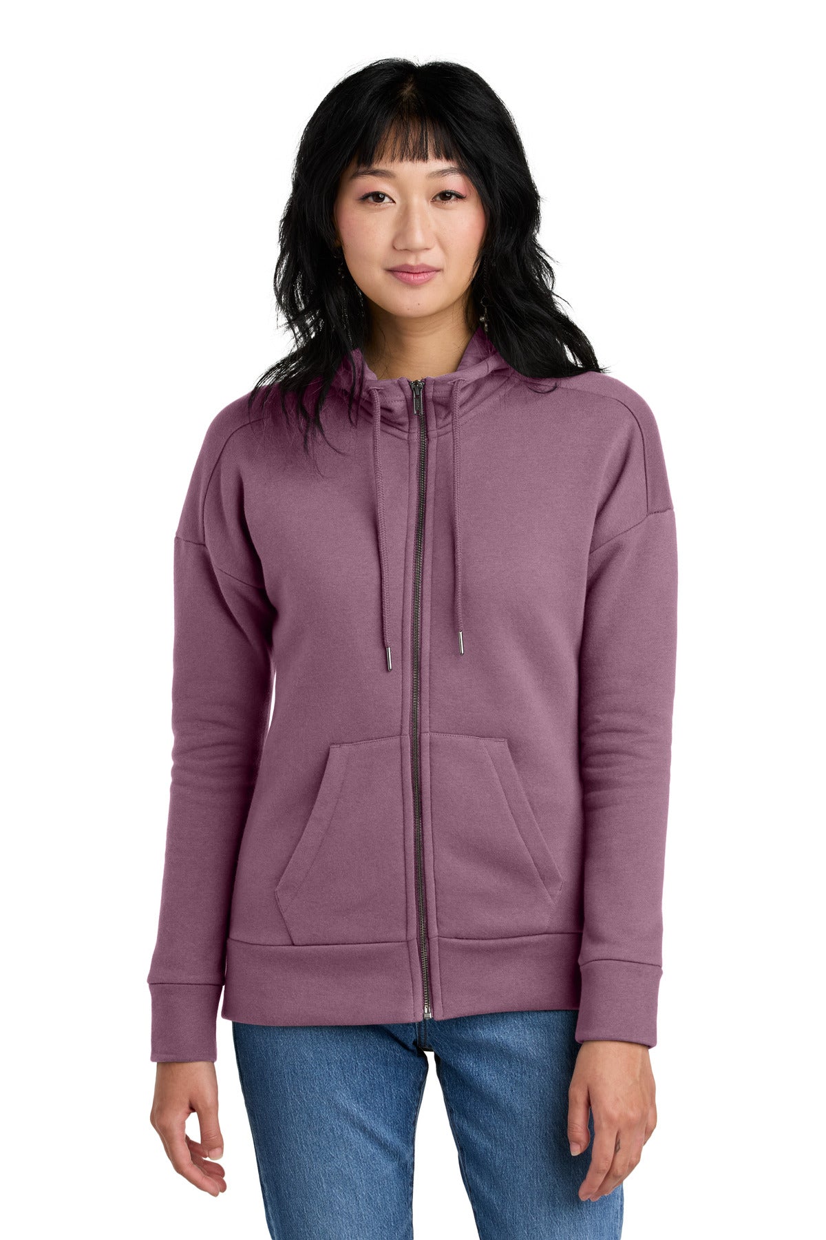 District ? Women's Perfect Weight ? Fleece Drop Shoulder Full-Zip Hoodie DT1104