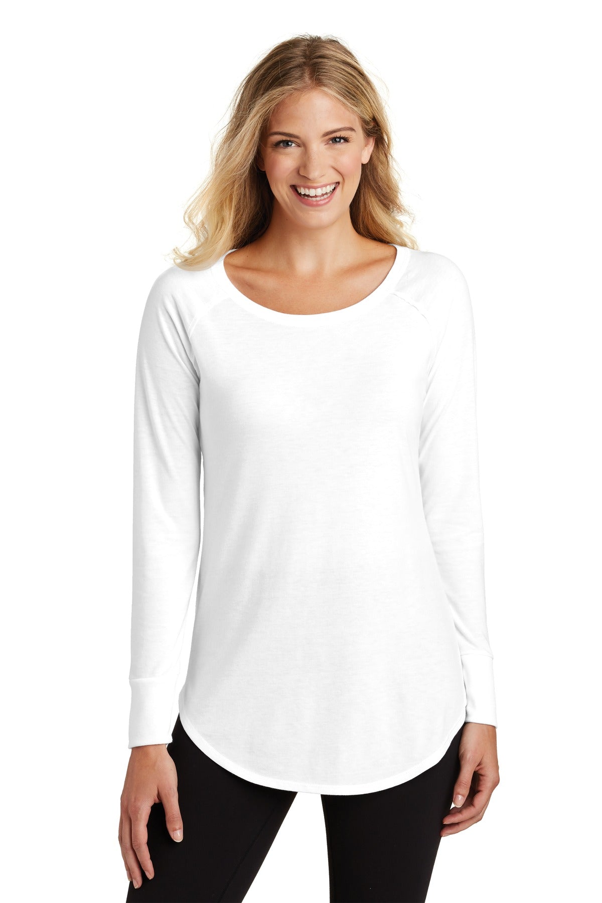 District ? Women's Perfect Tri ? Long Sleeve Tunic Tee. DT132L