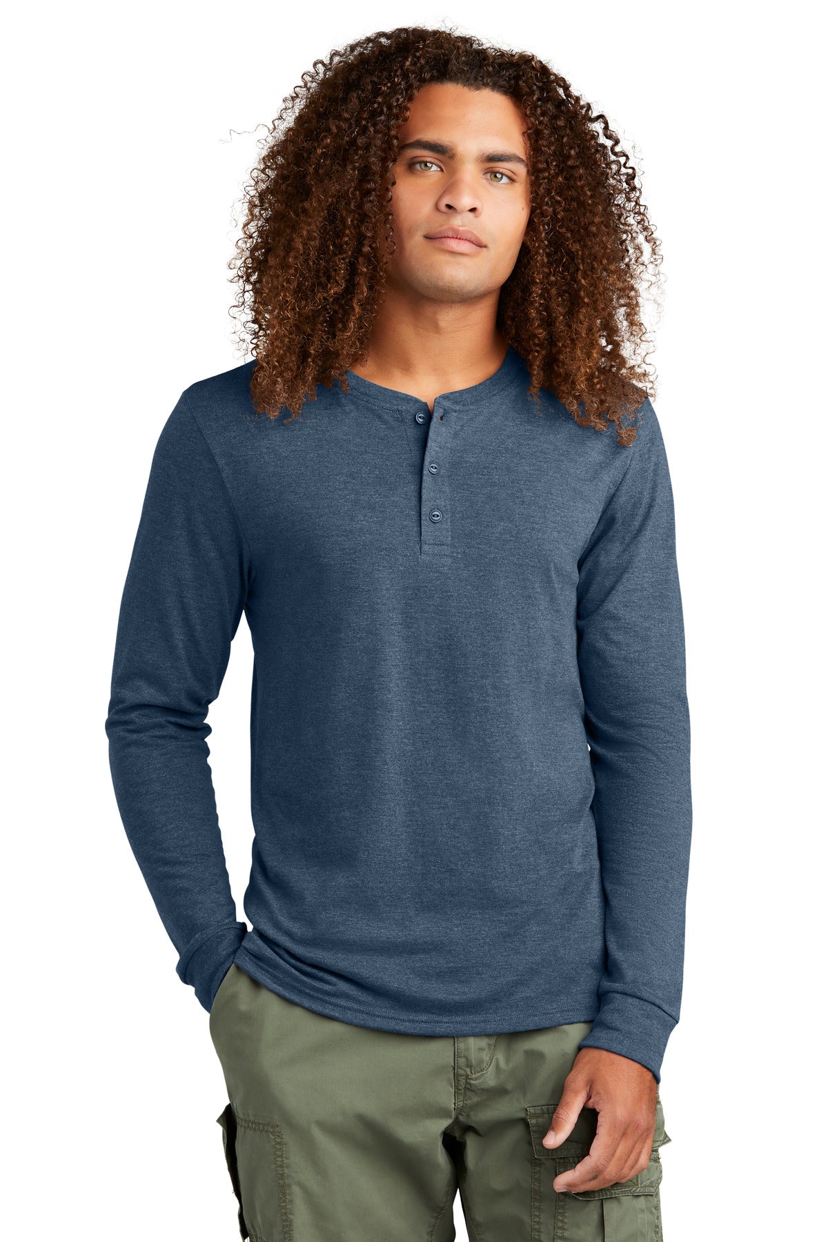 District? Perfect Tri? Long Sleeve Henley DT145