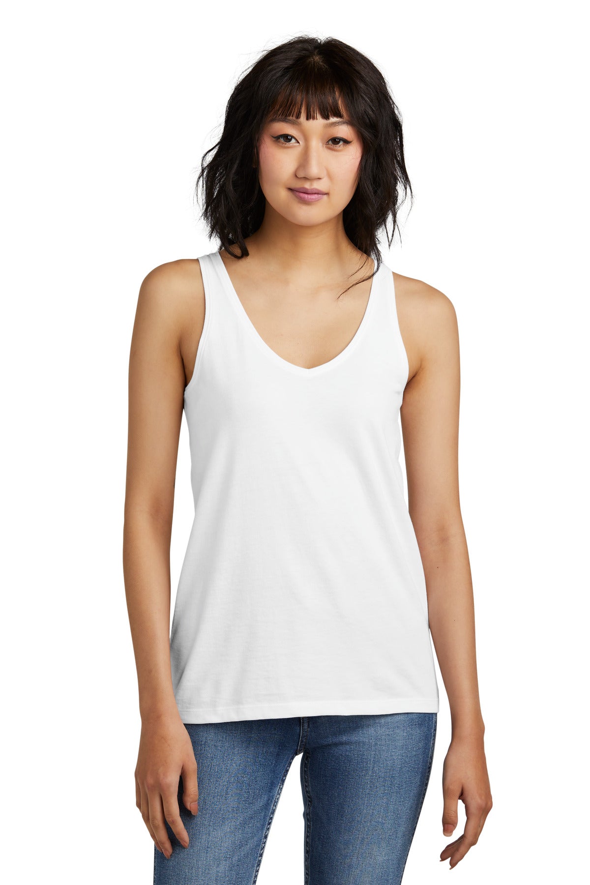 District? Women's Perfect Blend? CVC V-Neck Tank DT154