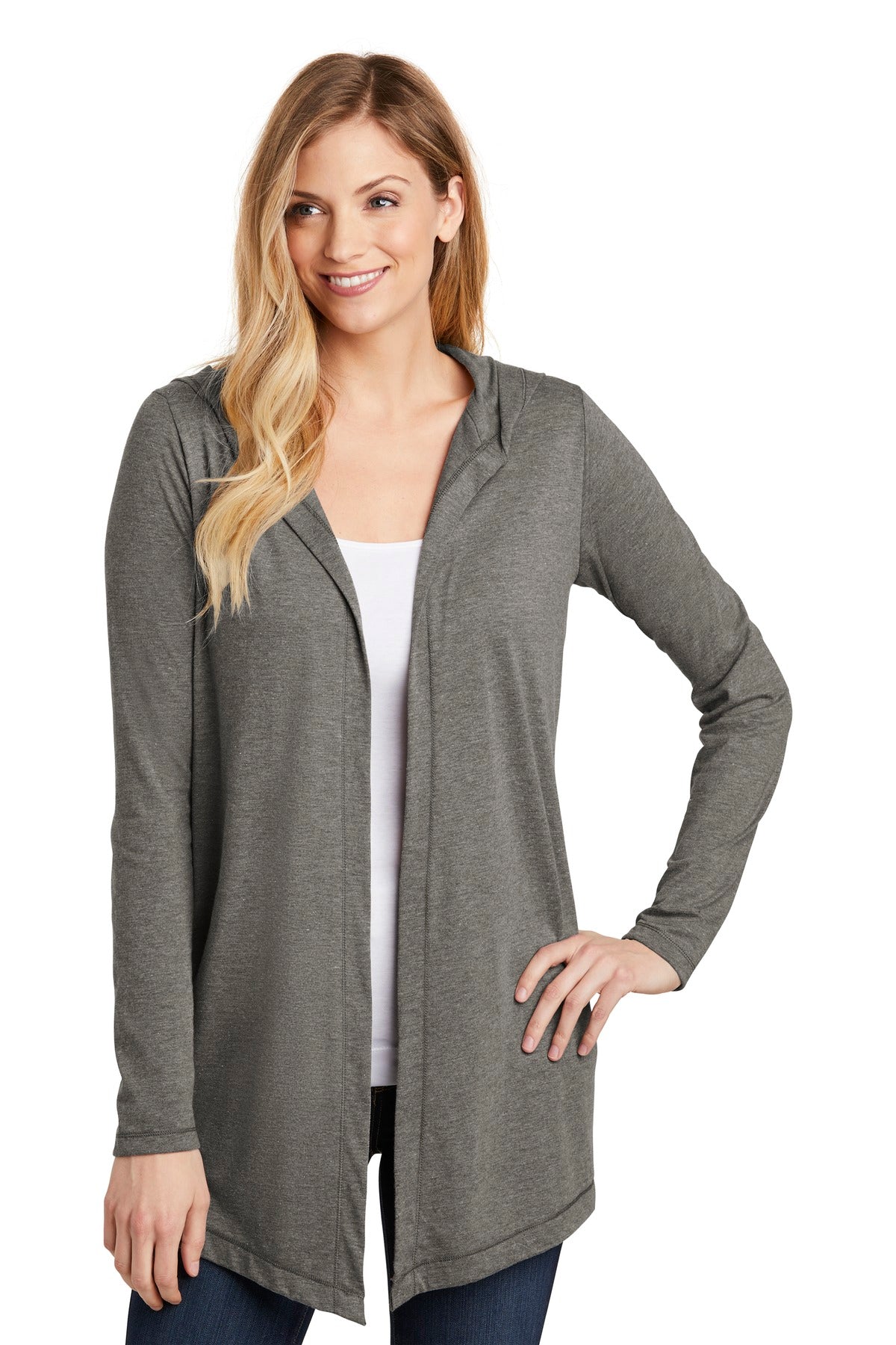 District ? Women's Perfect Tri ? Hooded Cardigan. DT156