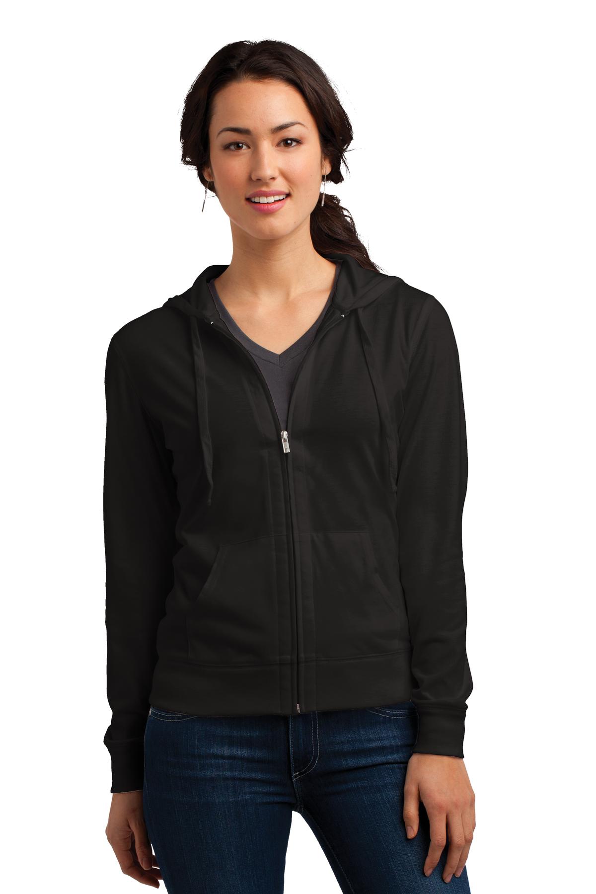 District? Women's Fitted Jersey Full-Zip Hoodie. DT2100