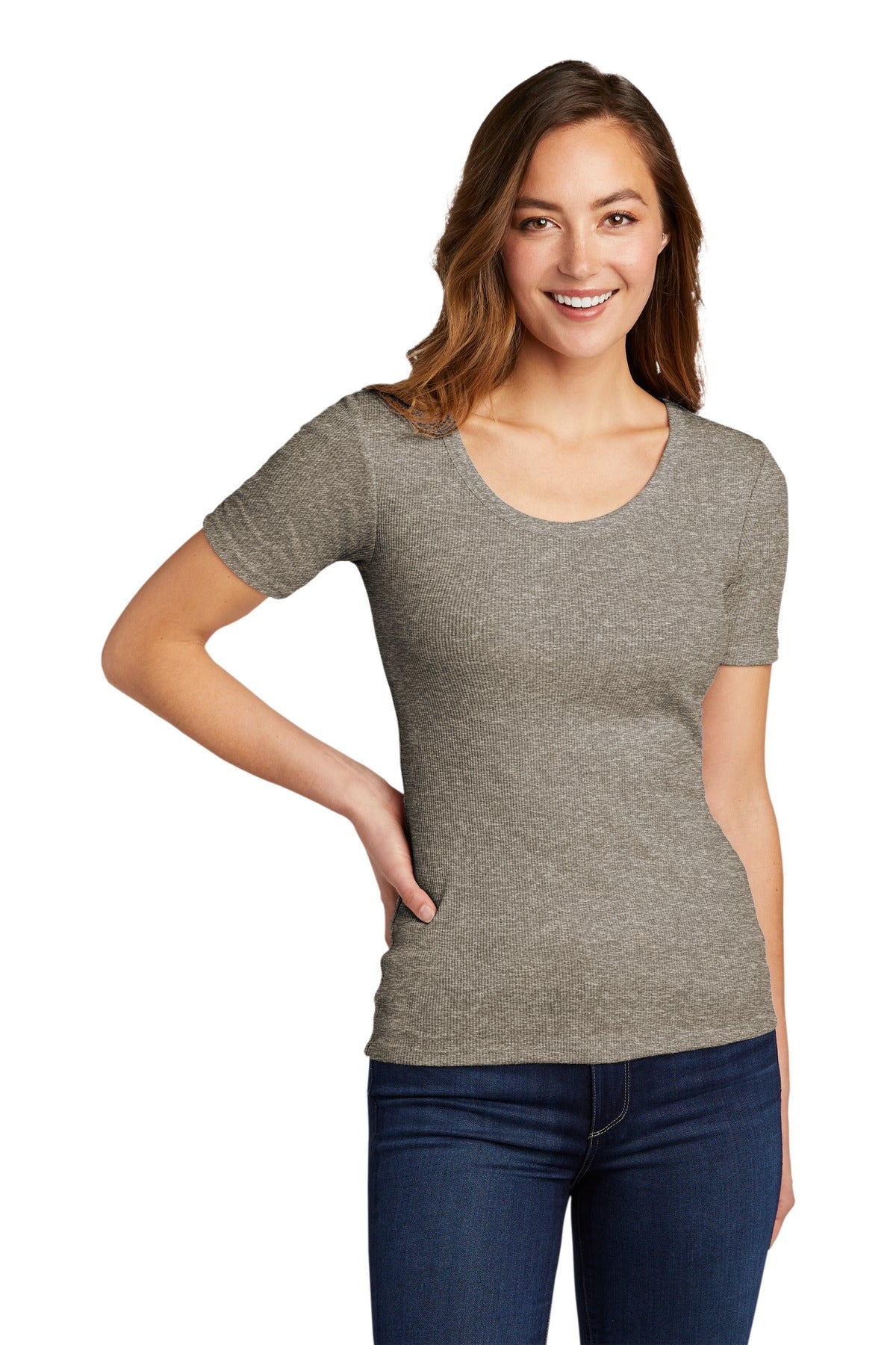 District? Women's V.I.T.?Rib Scoop Neck Tee DT6020