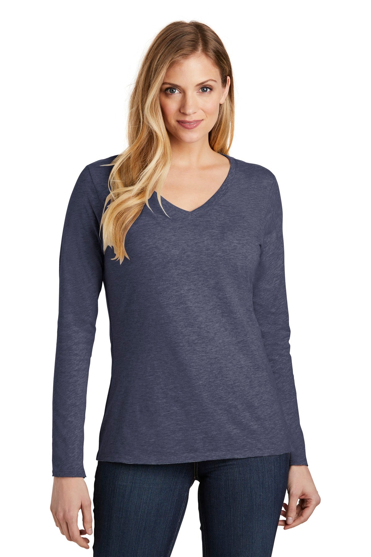 District ? Women's Very Important Tee ? Long Sleeve V-Neck. DT6201