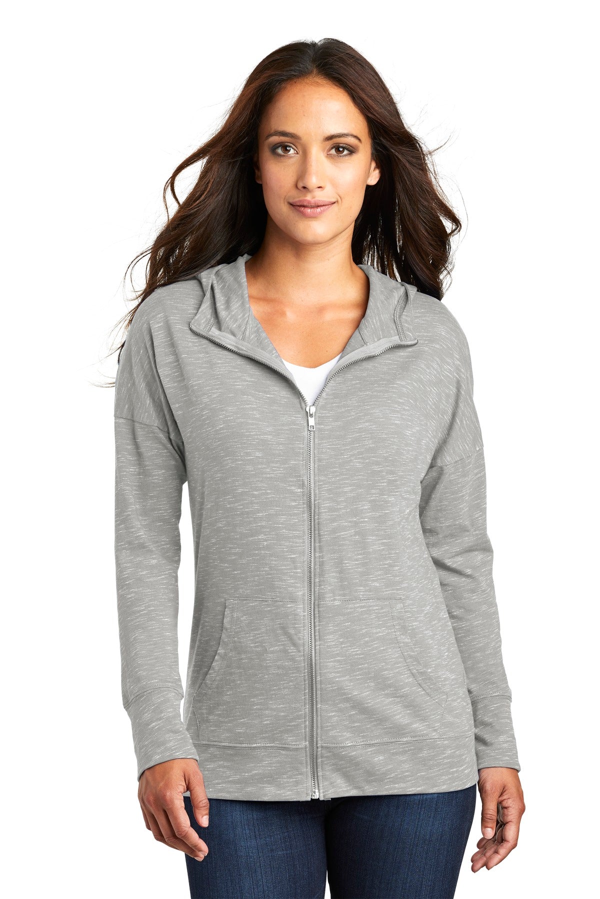 District ? Women's Medal Full-Zip Hoodie. DT665