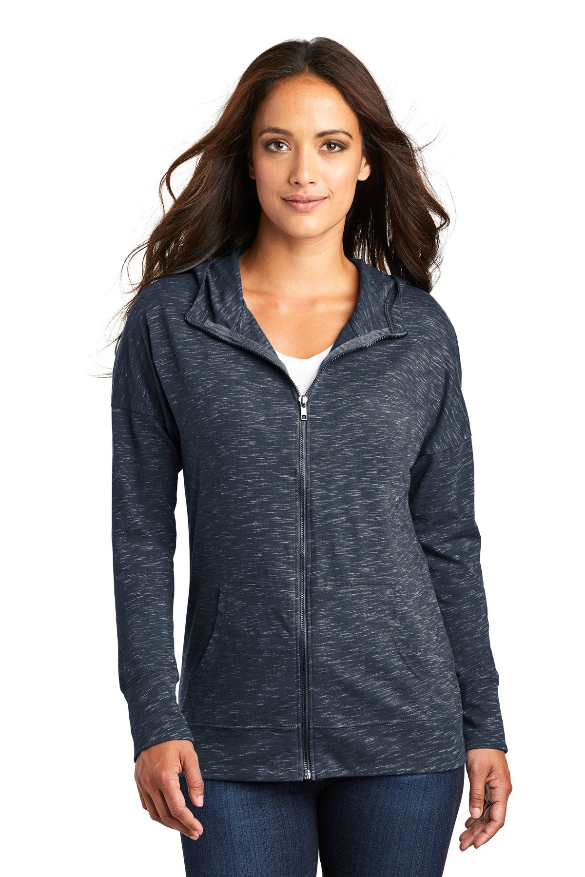 District ? Women's Medal Full-Zip Hoodie. DT665