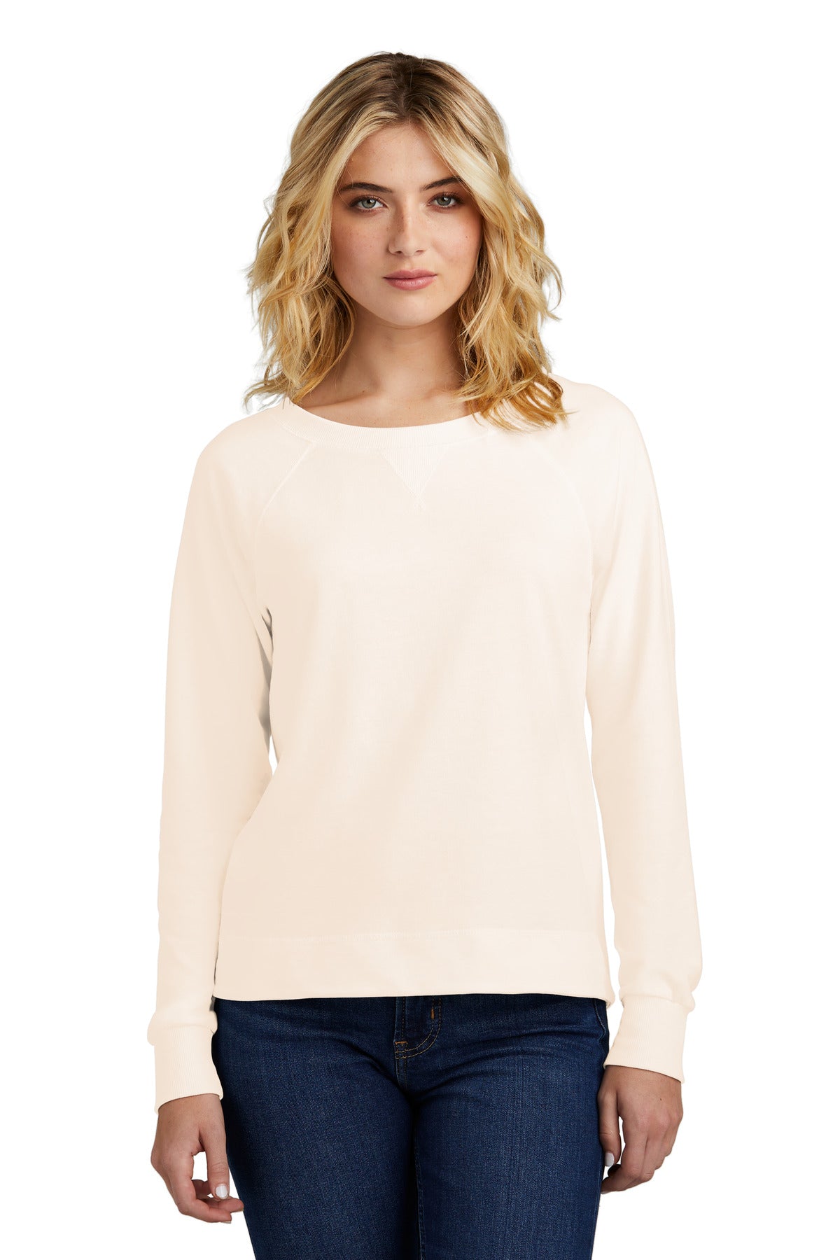 District? Women's Featherweight French Terry? Long Sleeve Crewneck DT672