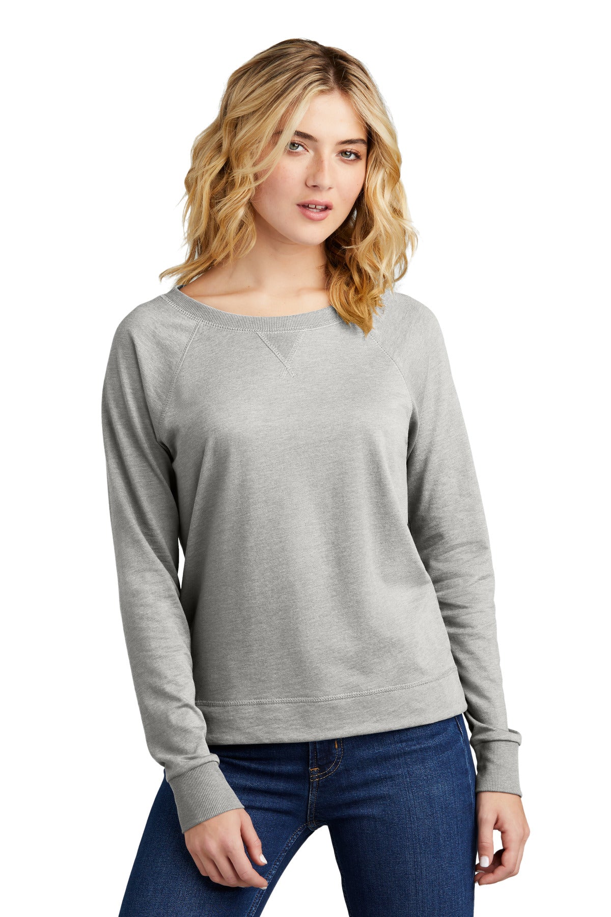 District? Women's Featherweight French Terry? Long Sleeve Crewneck DT672