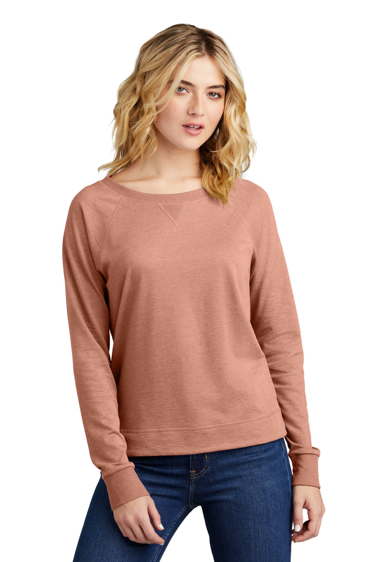 District? Women's Featherweight French Terry? Long Sleeve Crewneck DT672