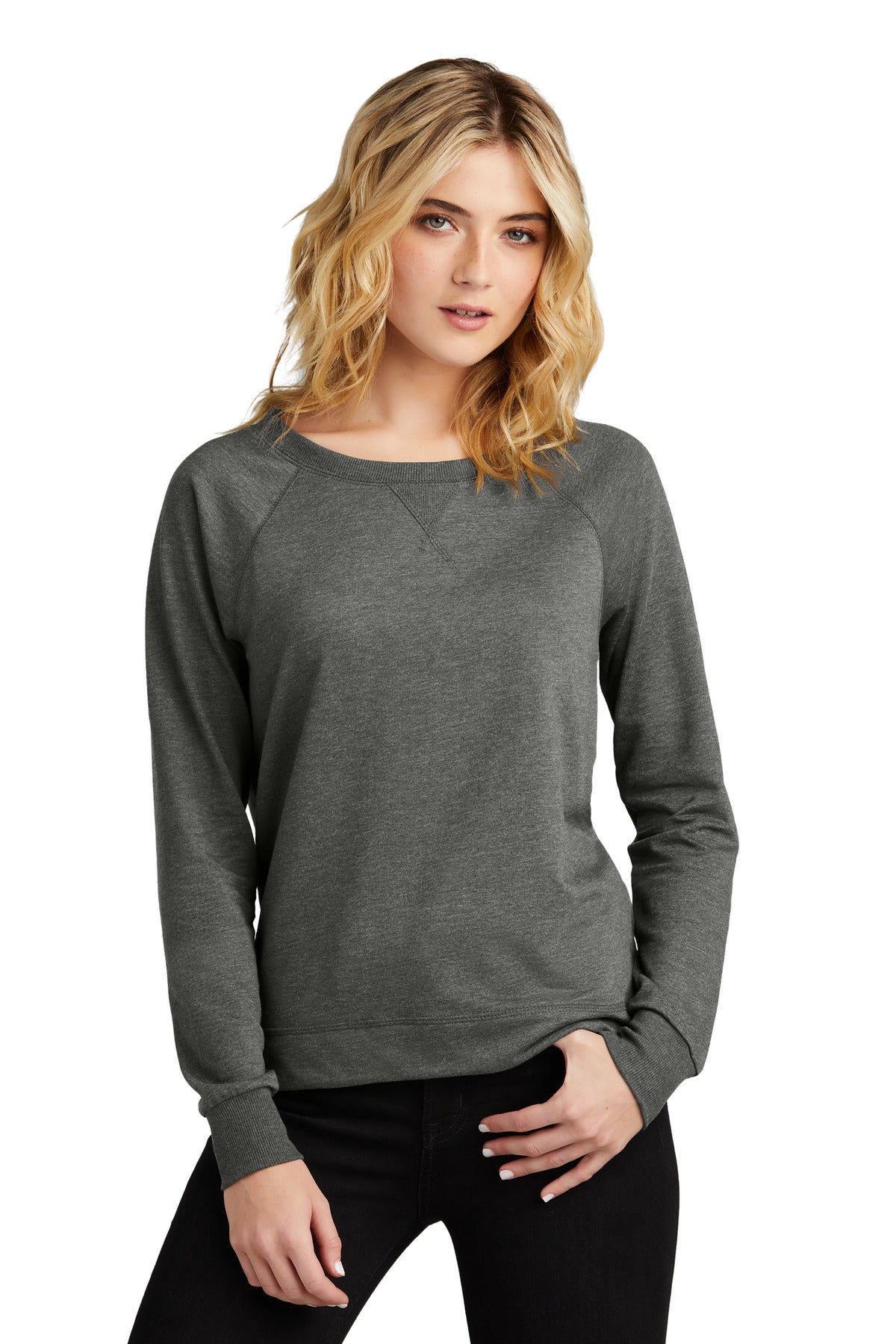 District? Women's Featherweight French Terry? Long Sleeve Crewneck DT672