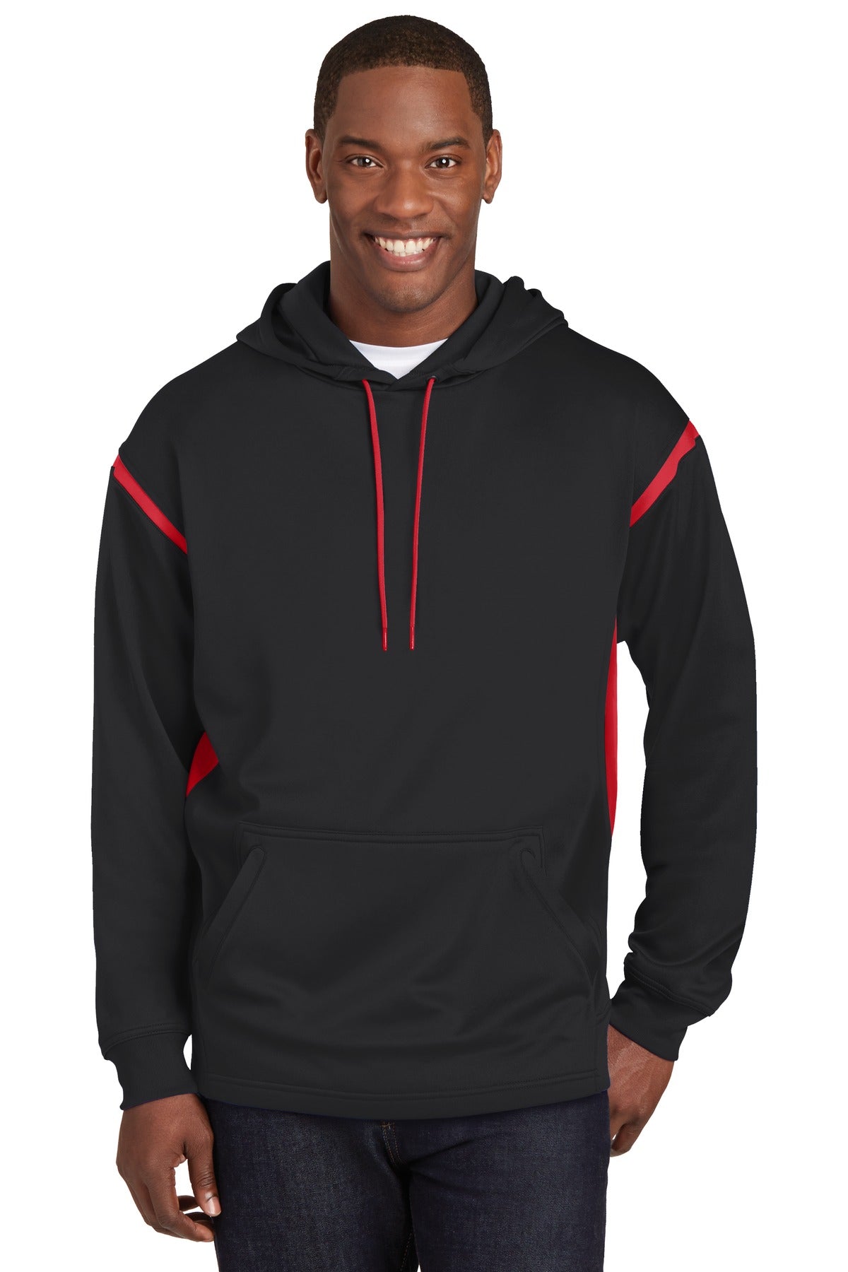 Sport-Tek? Tech Fleece Colorblock Hooded Sweatshirt. F246