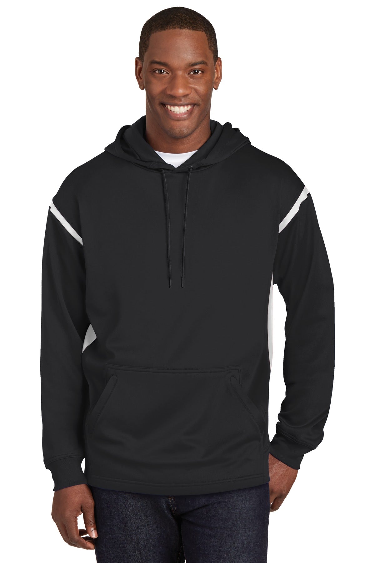 Sport-Tek? Tech Fleece Colorblock Hooded Sweatshirt. F246