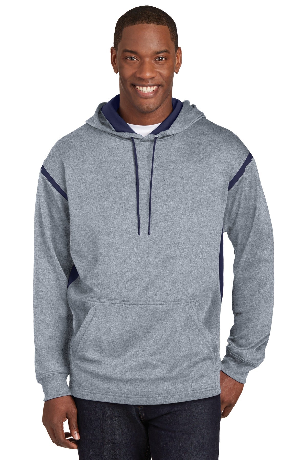 Sport-Tek? Tech Fleece Colorblock Hooded Sweatshirt. F246