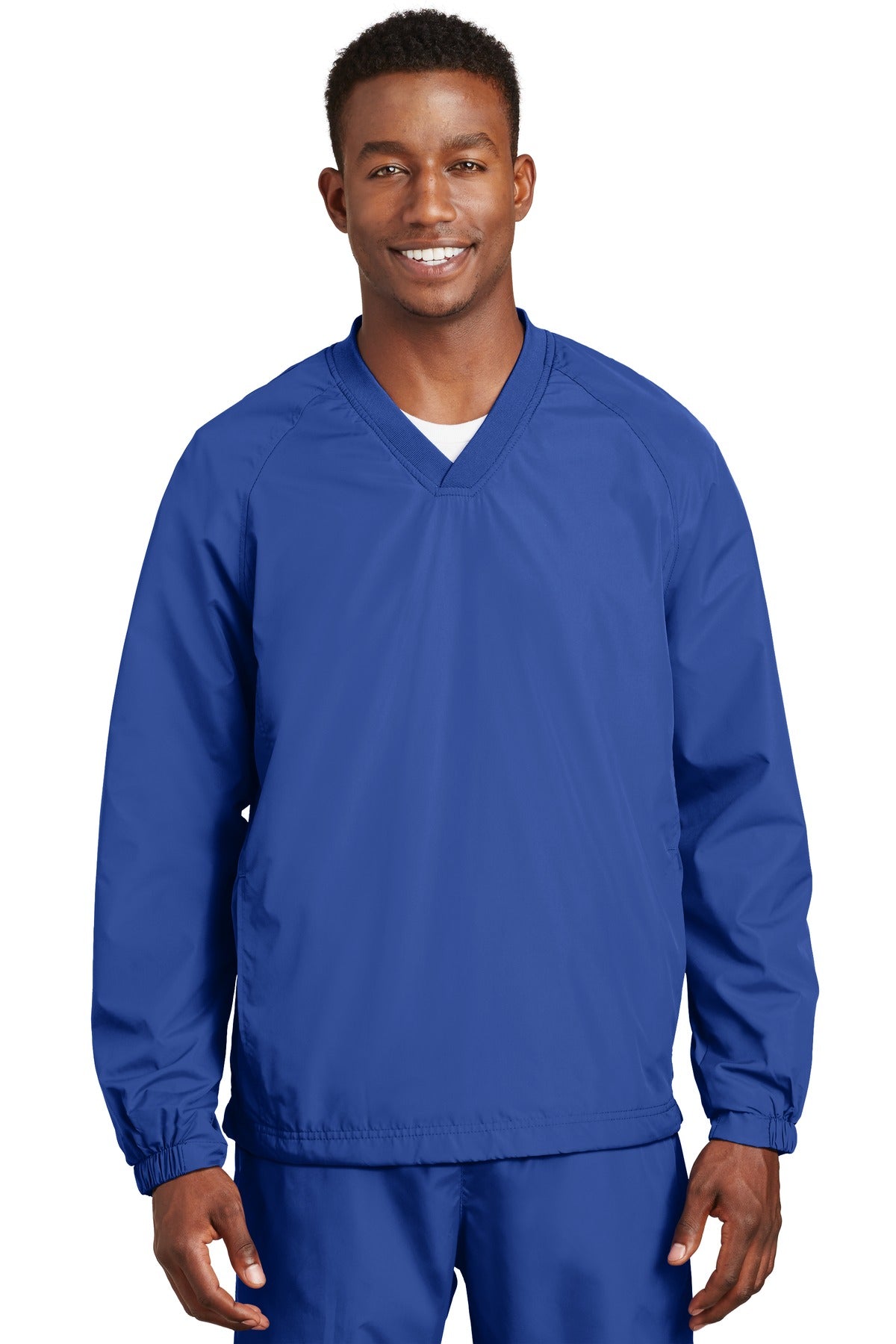 Sport-Tek? V-Neck Raglan Wind Shirt. JST72