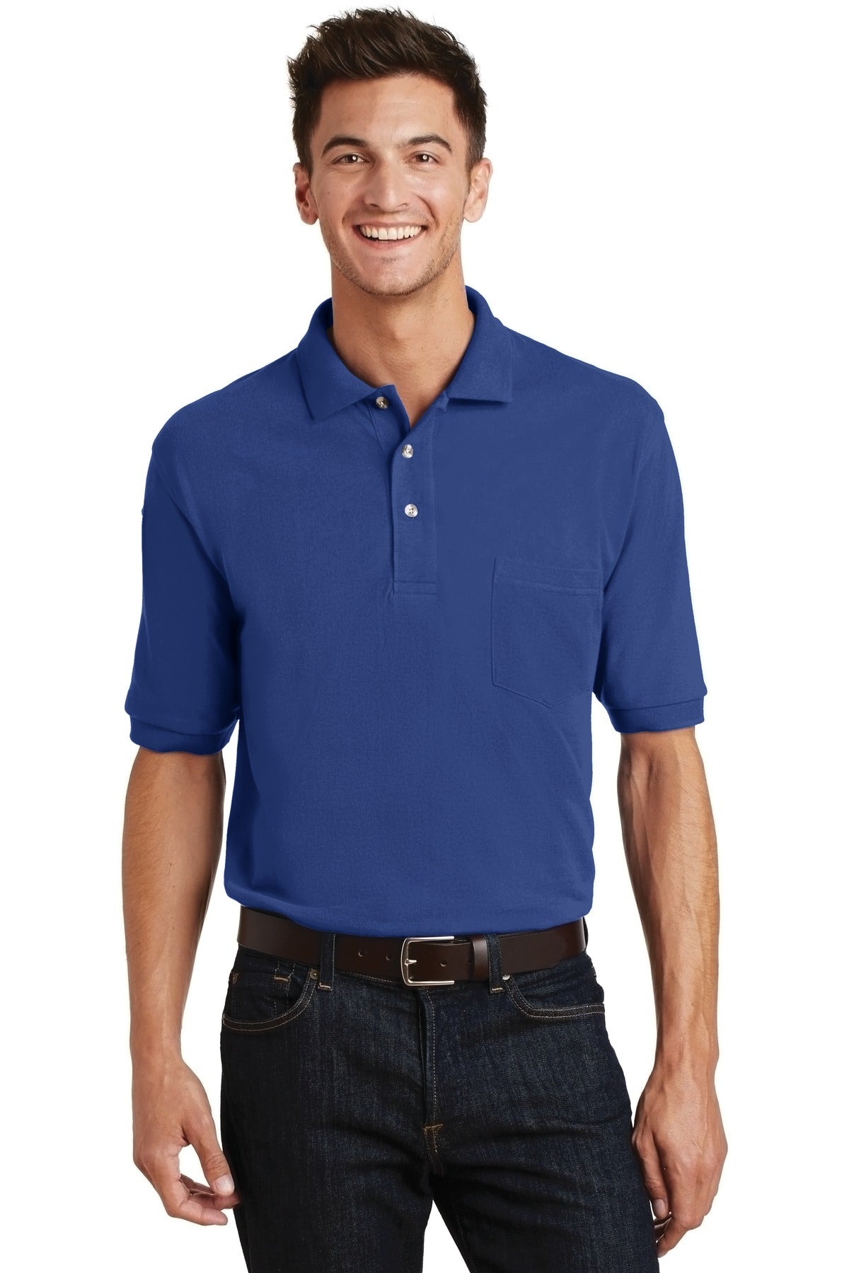 Port Authority? Heavyweight Cotton Pique Polo with Pocket.  K420P